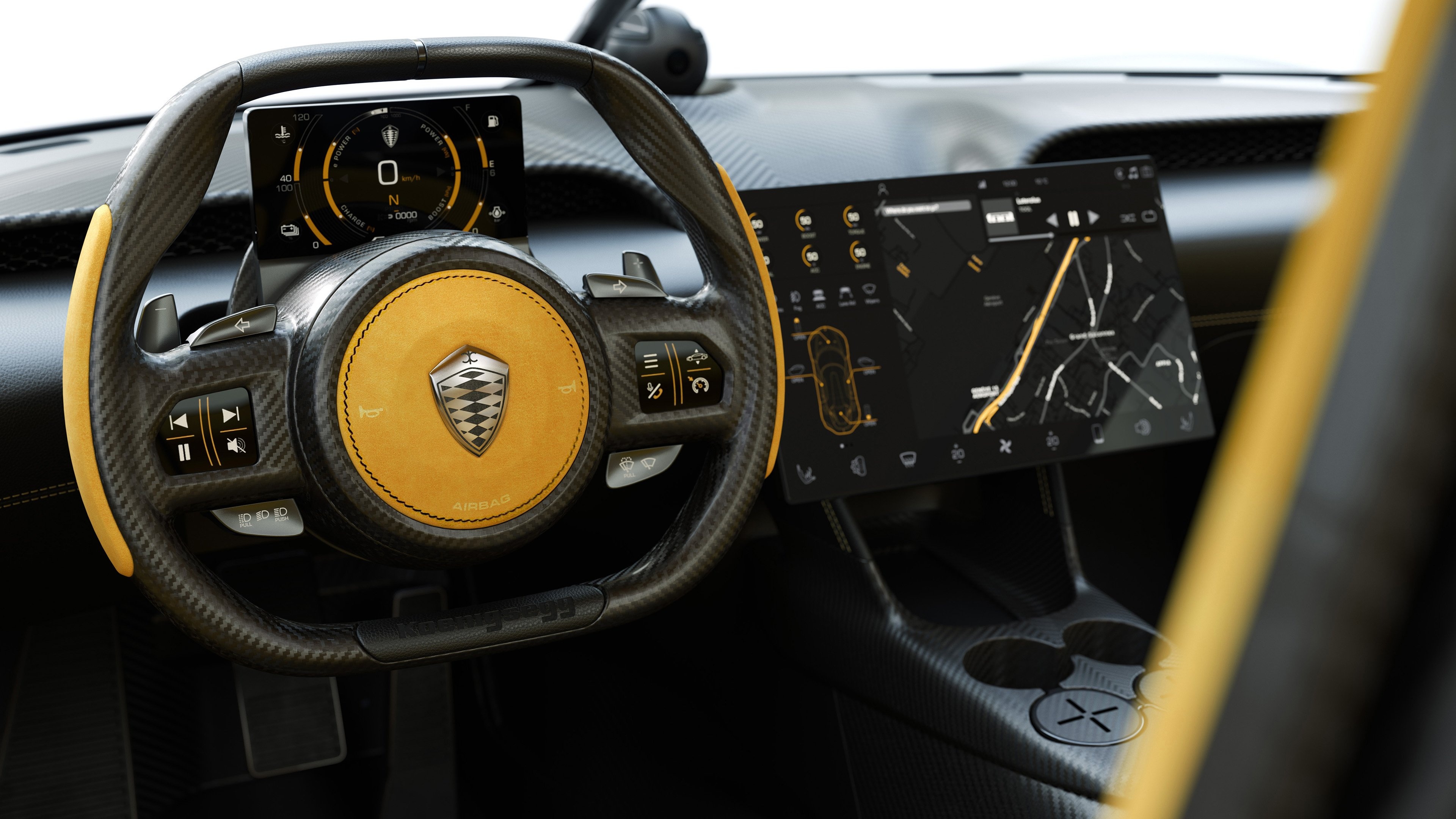 Vehicle Interior, Koenigsegg Gemera Wallpaper, 3840x2160 4K Desktop