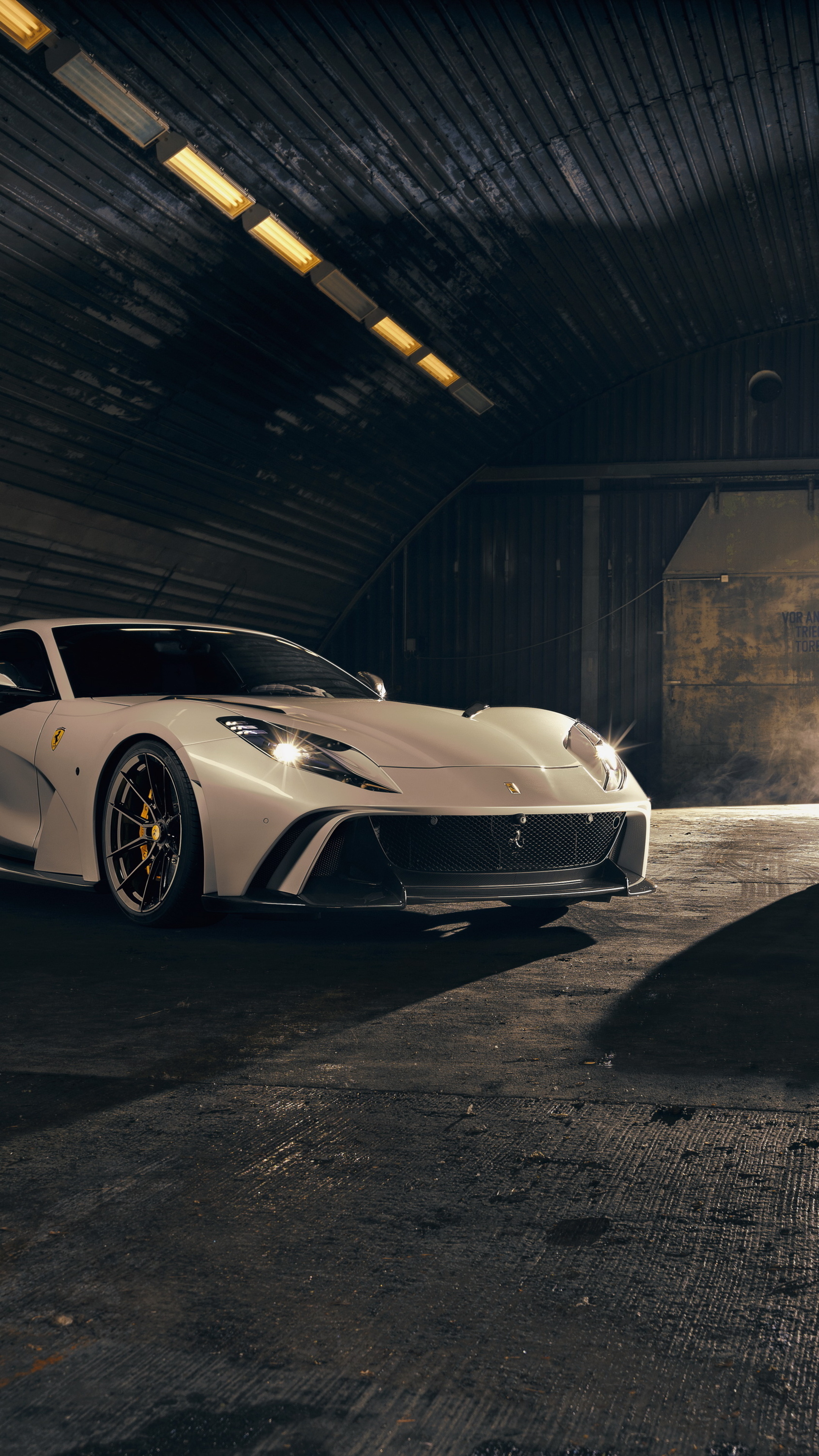 Ferrari 812 Superfast, Novitec special edition, Elegant white, 2160x3840 4K Phone