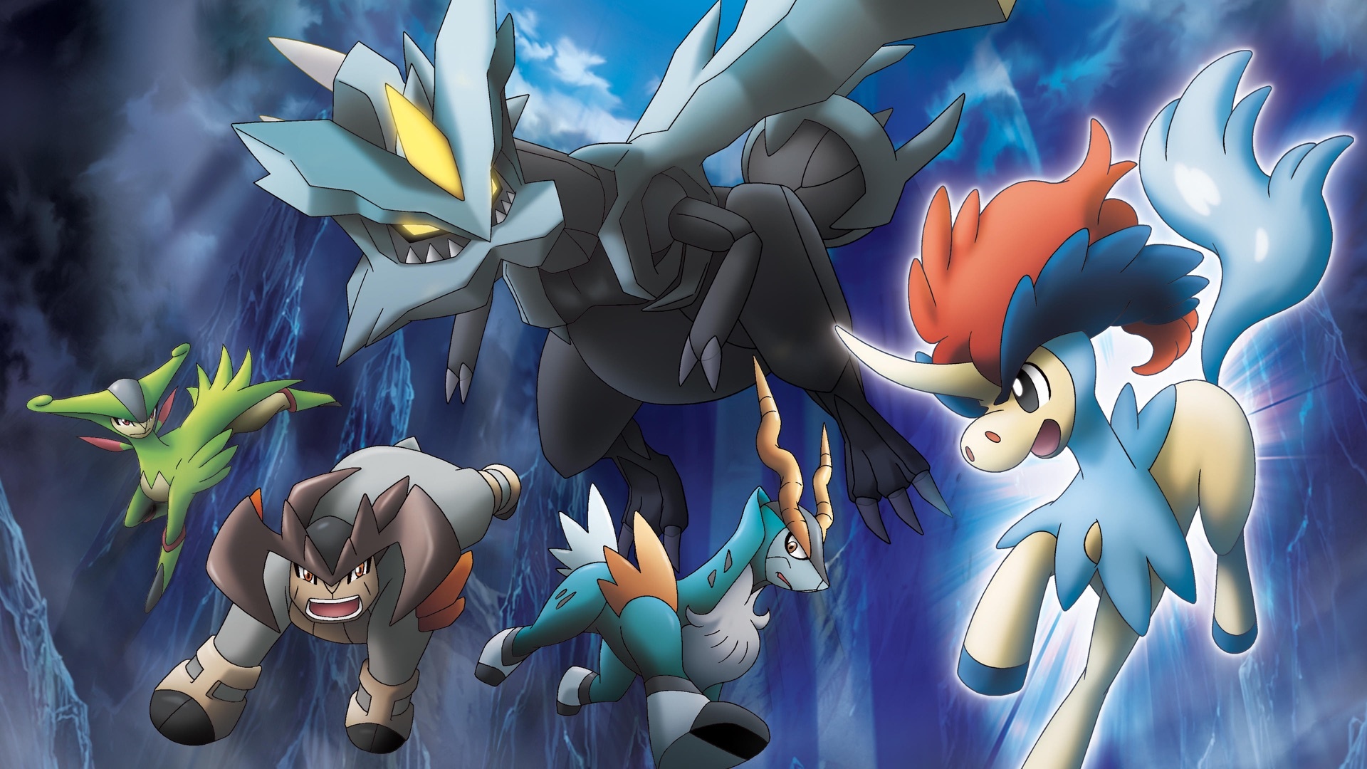 Kyurem, Sword of justice, Movie fanart, Legendary Pokemon, 1920x1080 Full HD Desktop