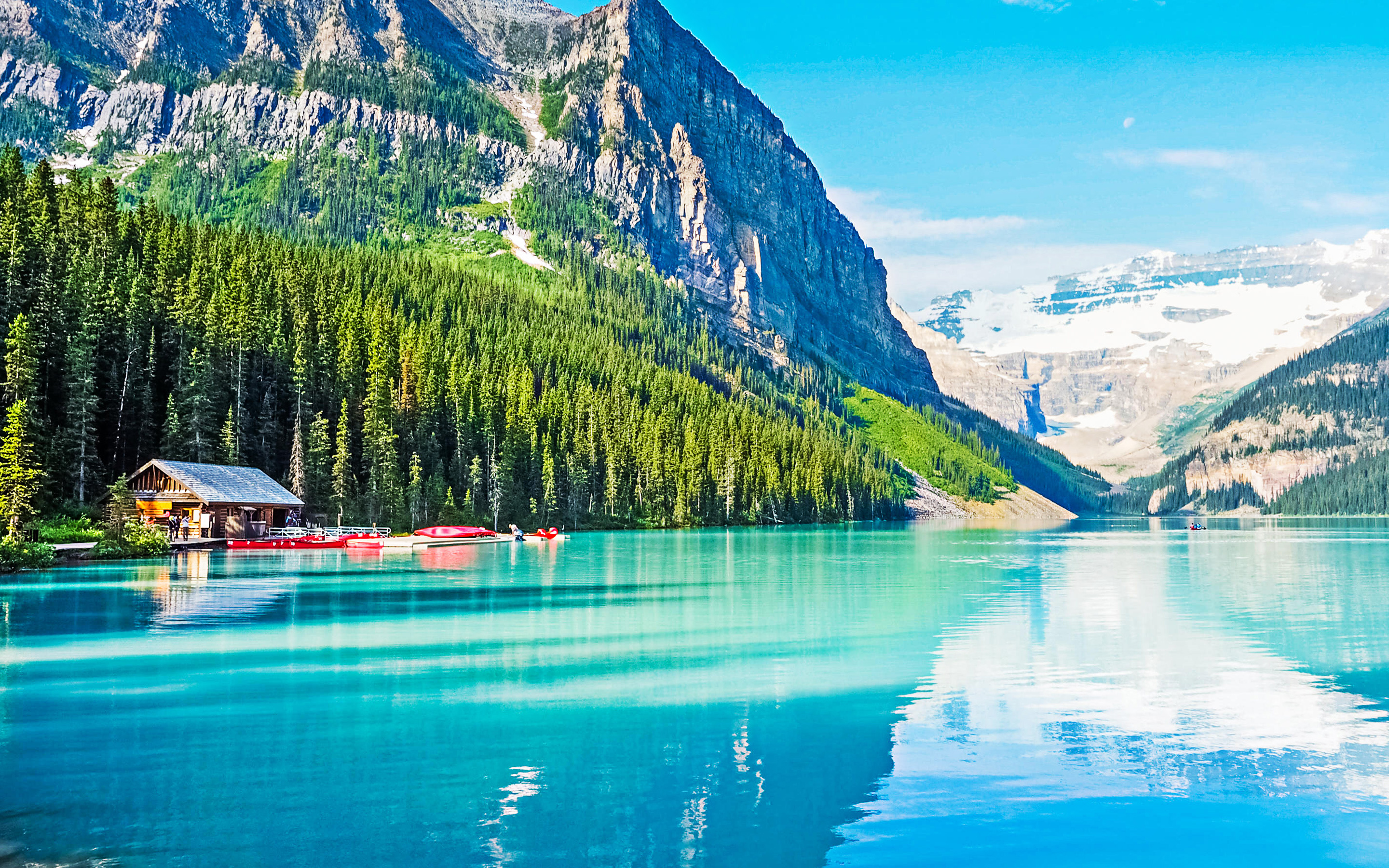 Lake Louise mountain lake, Mountain landscape, 2880x1800 HD Desktop