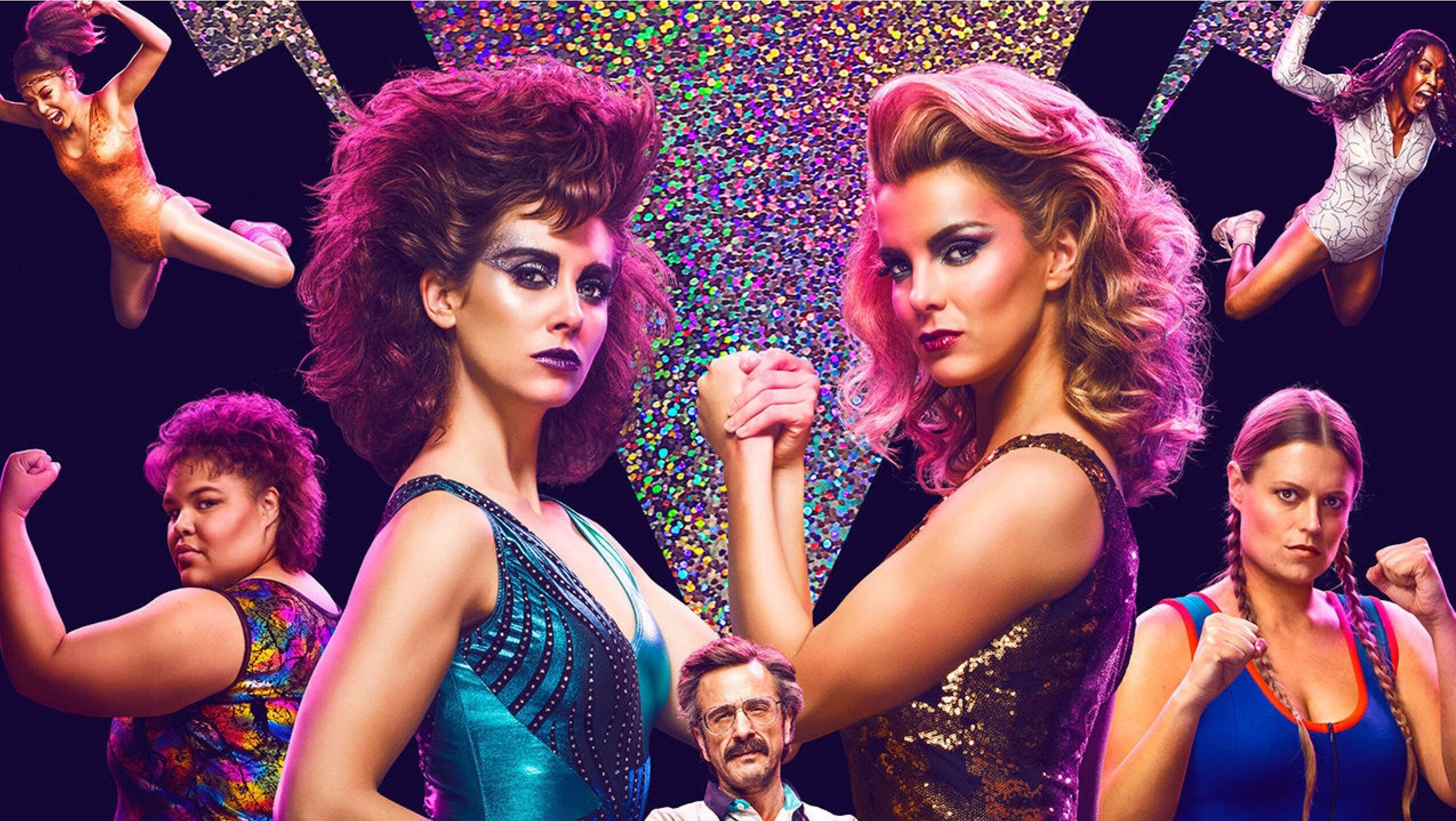 GLOW Netflix, Vibrant wallpapers, TV show backgrounds, Retro aesthetic, 2550x1440 HD Desktop