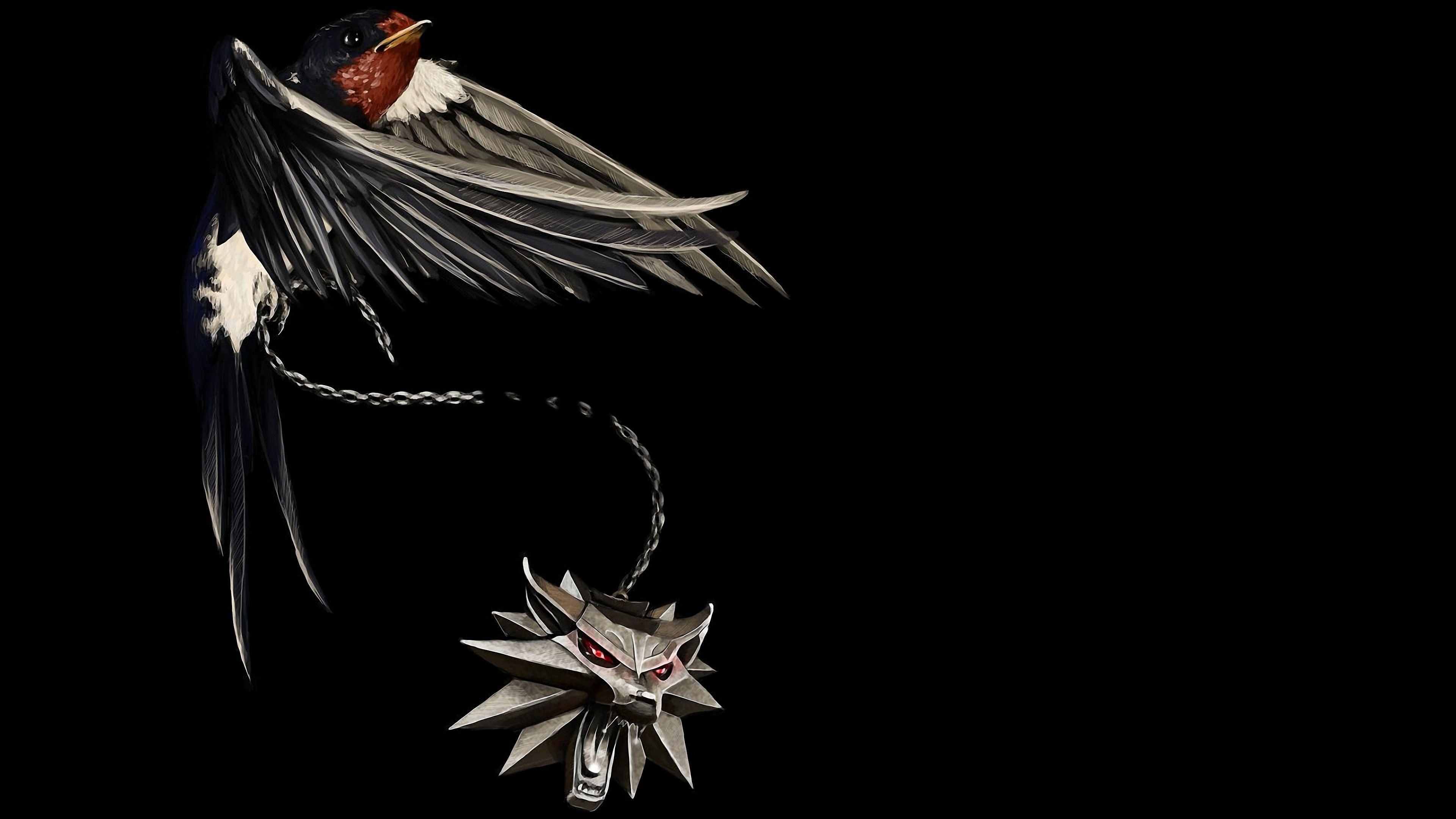 Witcher Medallion, Amulet Wallpaper, 3840x2160 4K Desktop