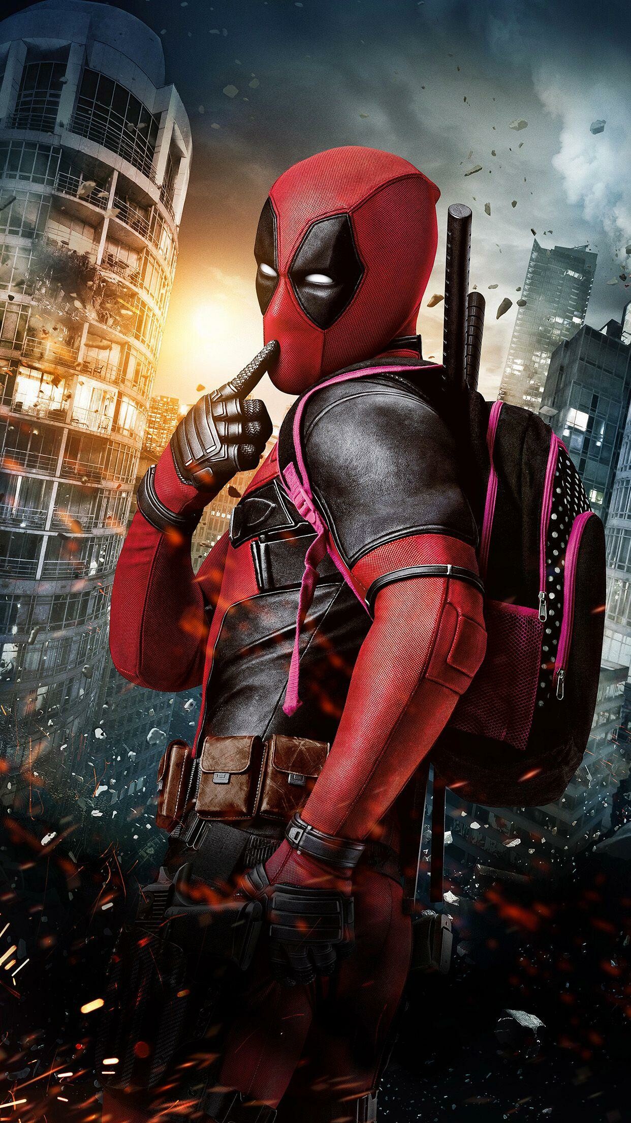 Deadpool, Marvel Heroes Wallpaper, 1250x2210 HD Phone