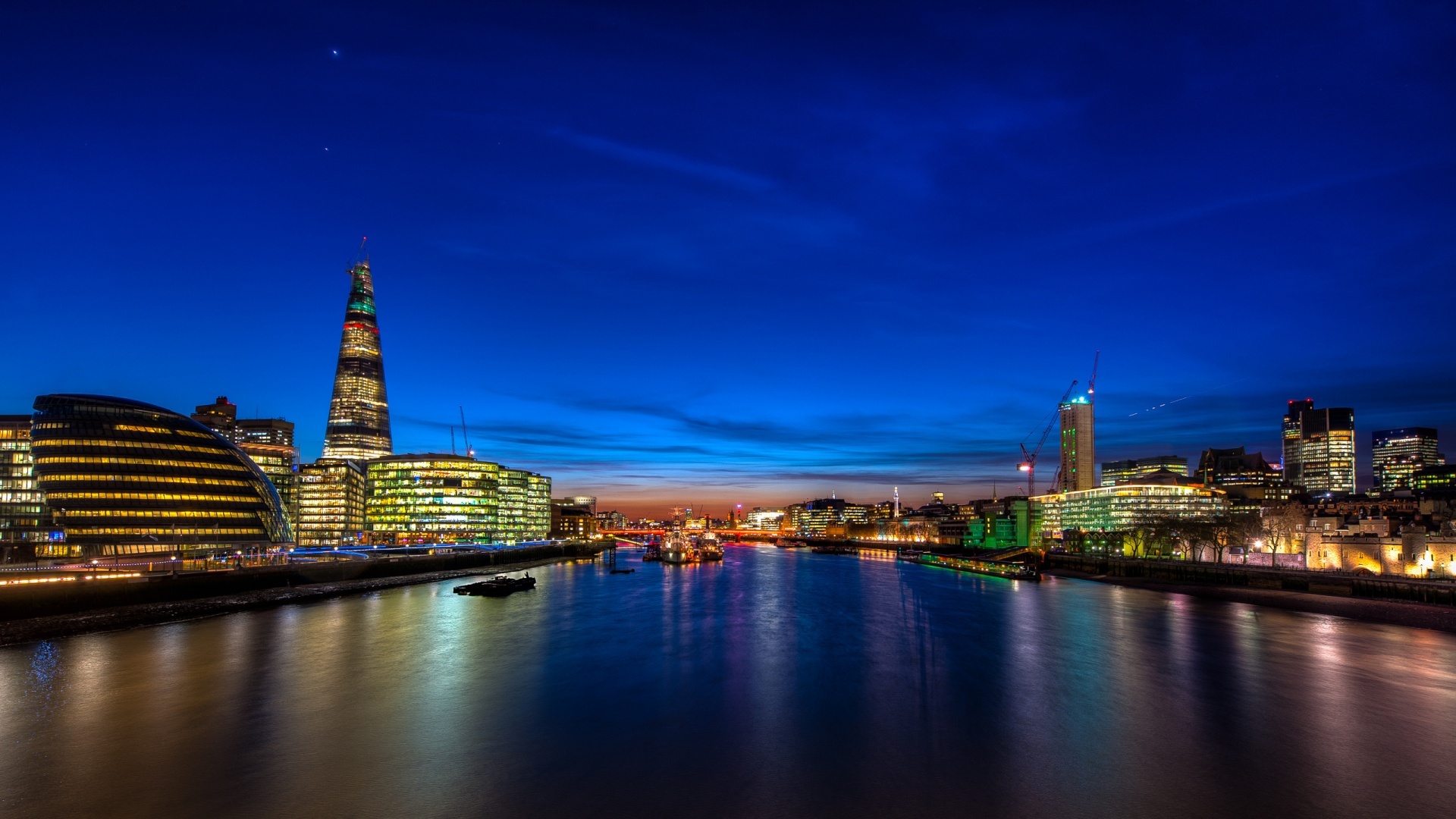 The Shard, London skyline wallpapers, Desktop, Mobile, 1920x1080 Full HD Desktop