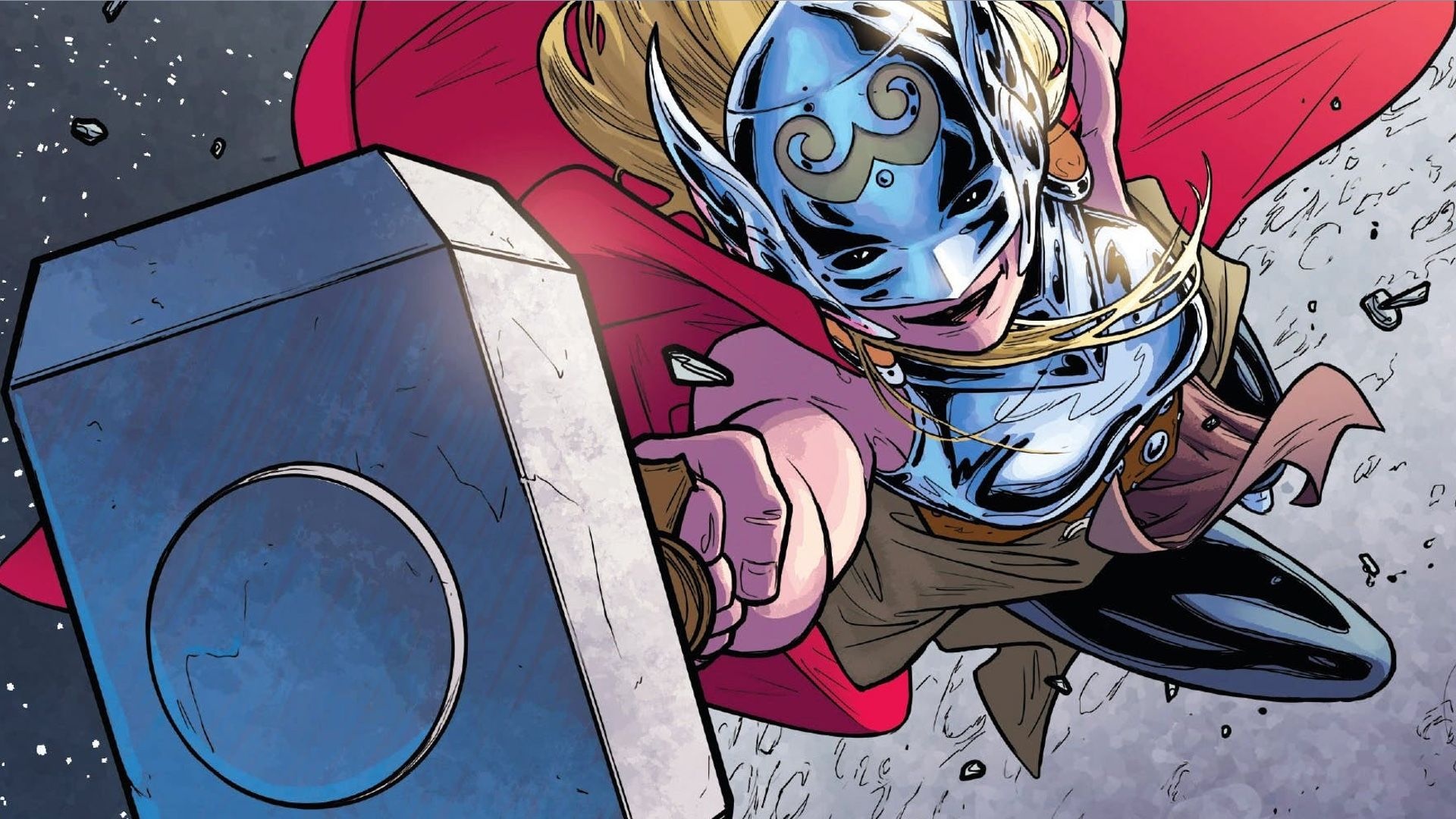 Female Mighty Thor, Jane Foster, Mjolnir art, Comics, 1920x1080 Full HD Desktop