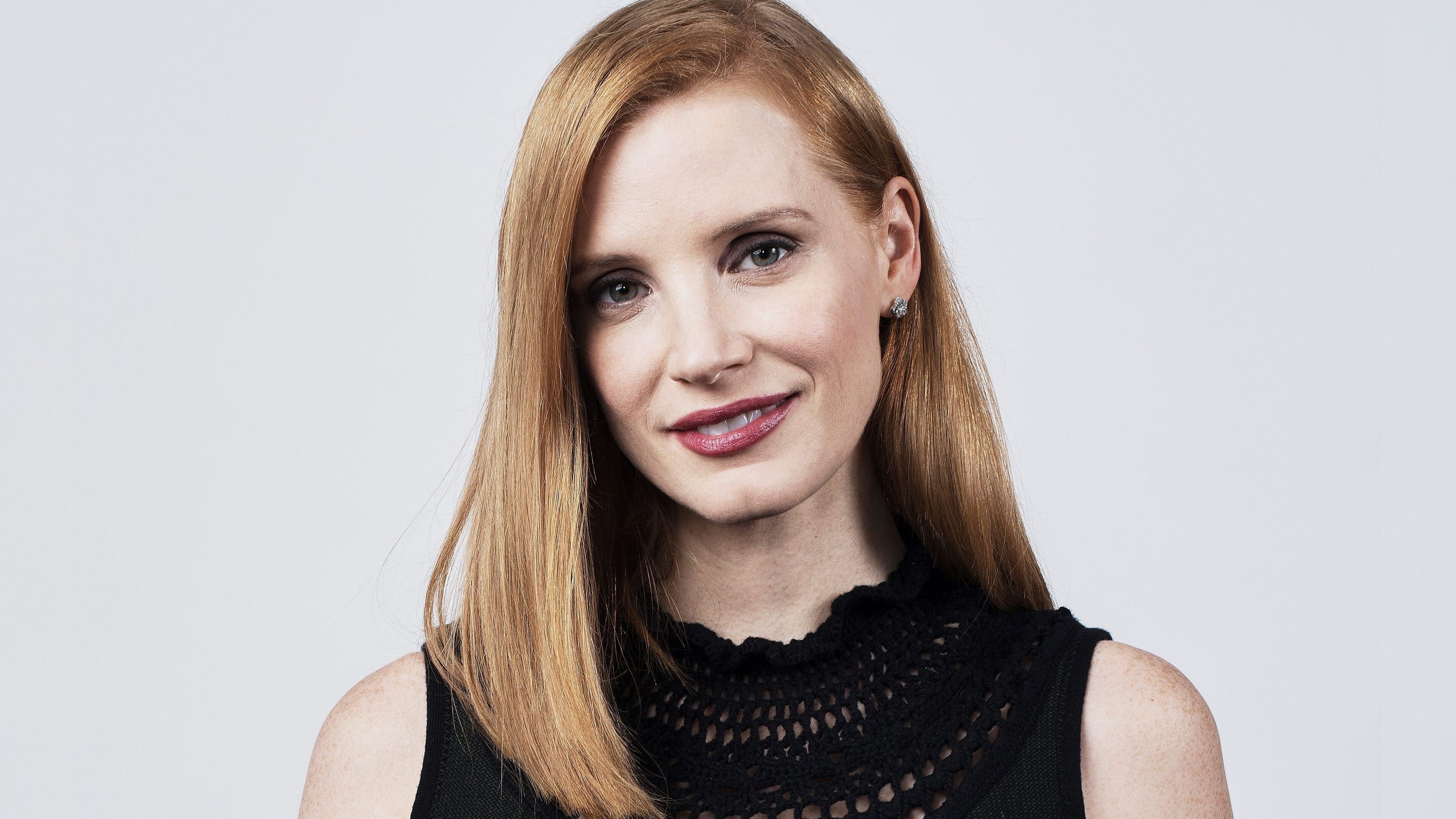 Redhead celebrity Jessica Chastain, 4K wallpaper, High-resolution image, Widescreen beauty, 3840x2160 4K Desktop