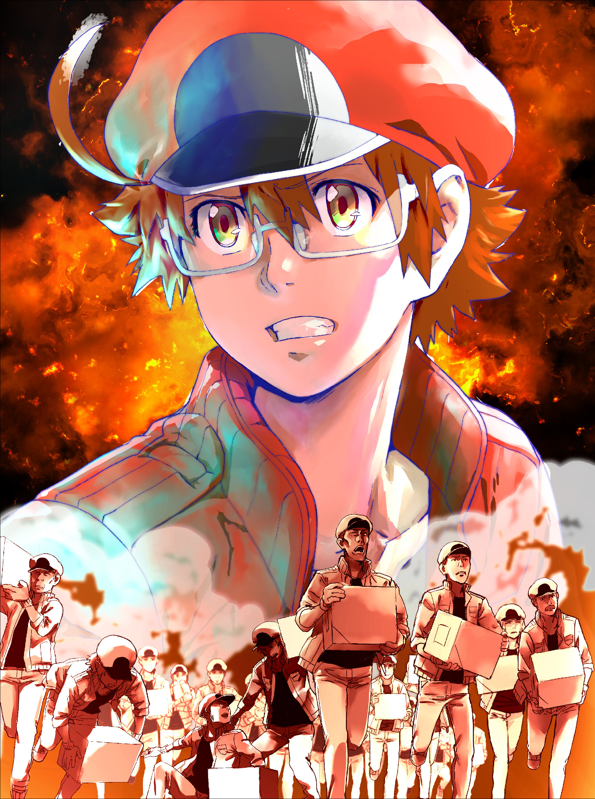 Cells at Work! Code Black, Hataraku Saibou Black, Cells at Work, Zerochan anime, 1930x2600 HD Phone