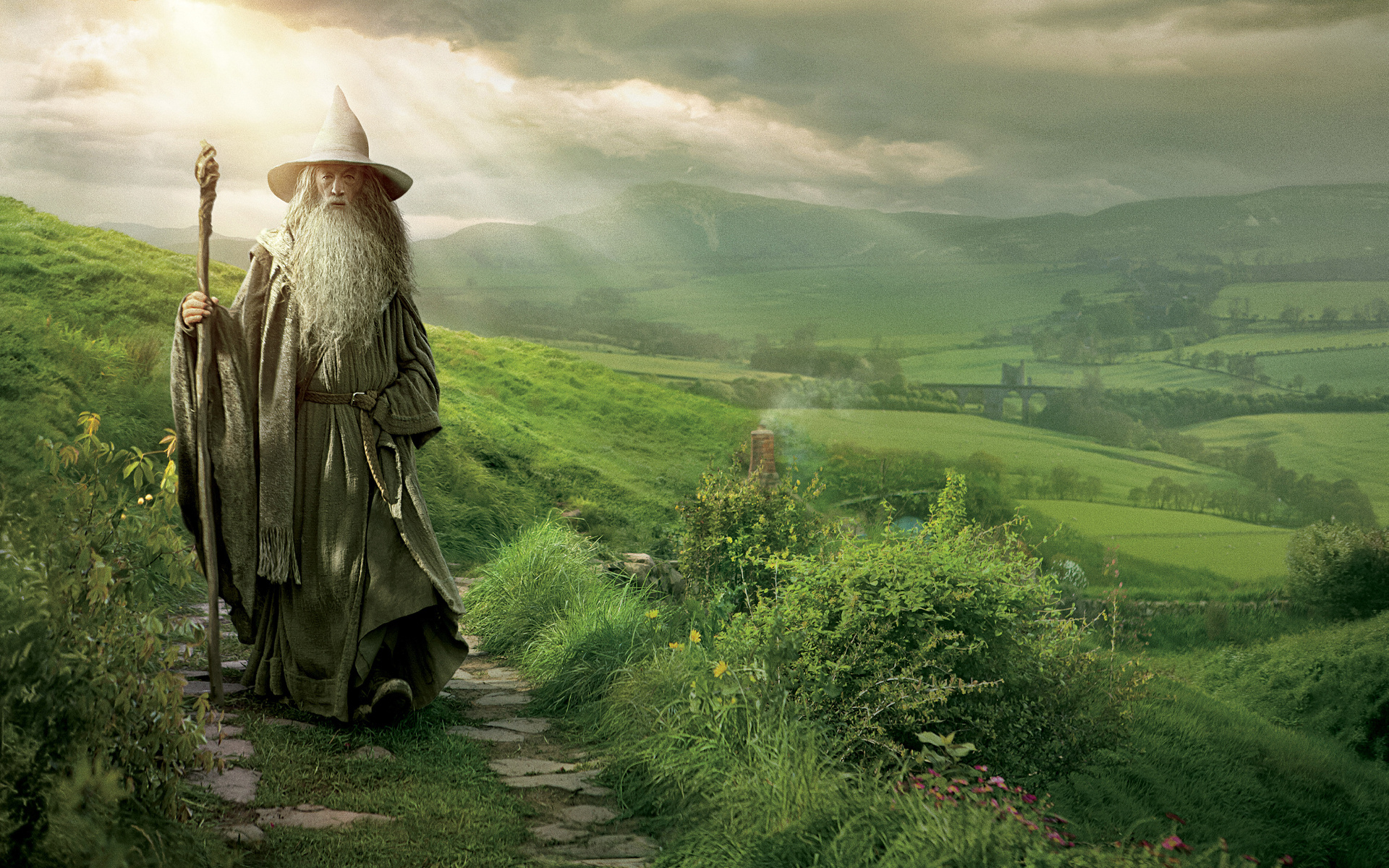 The Hobbit: An Unexpected Journey, Gandalf vs. Balrog Wallpaper, 1920x1200 HD Desktop