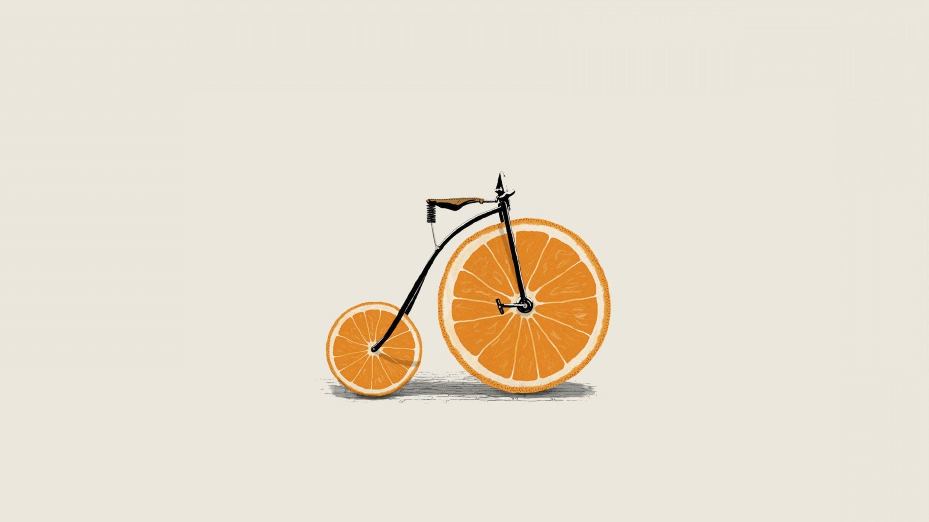 Minimalistic bicycle art, 4K HD imagery, Simple yet impressive, 3840x2160 4K Desktop