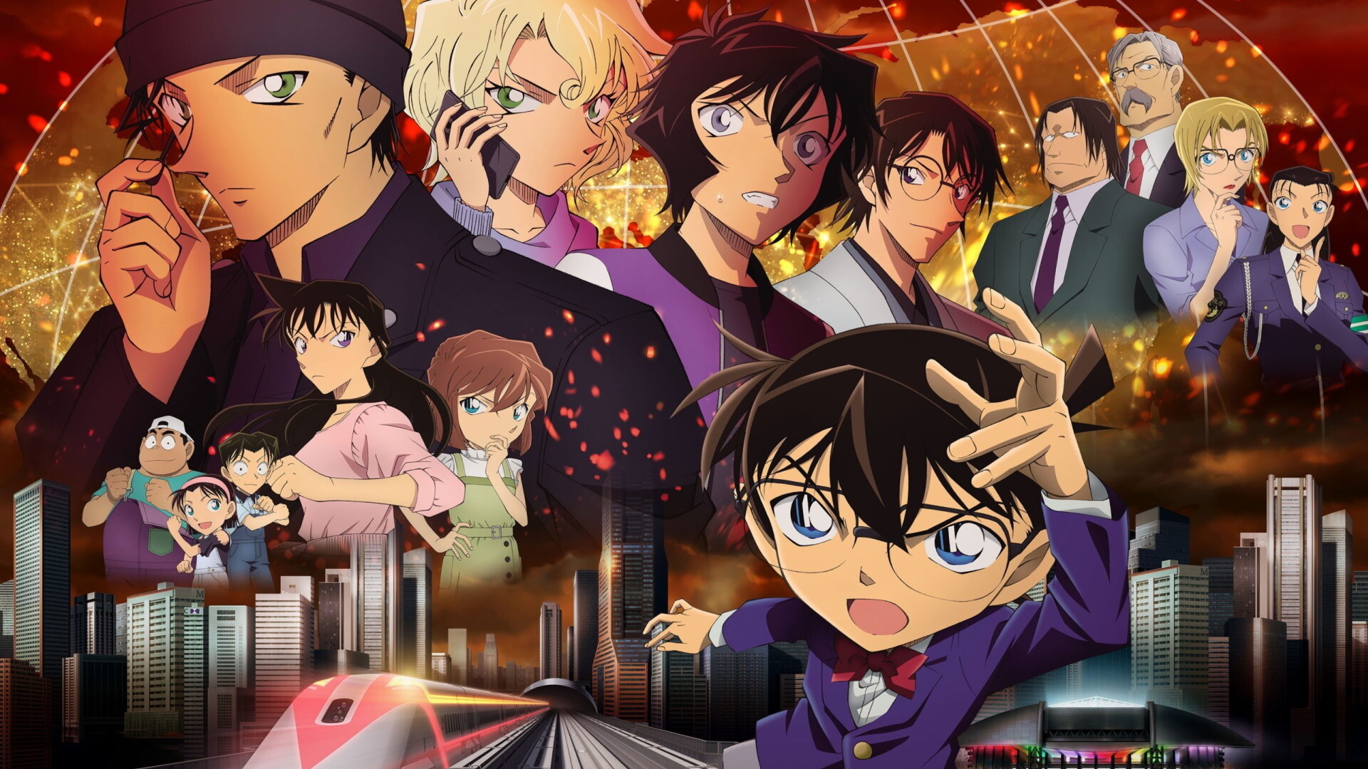 Detective Conan: The Scarlet Bullet, Movie fanart, Fanart TV, Thrilling storyline, 1920x1080 Full HD Desktop