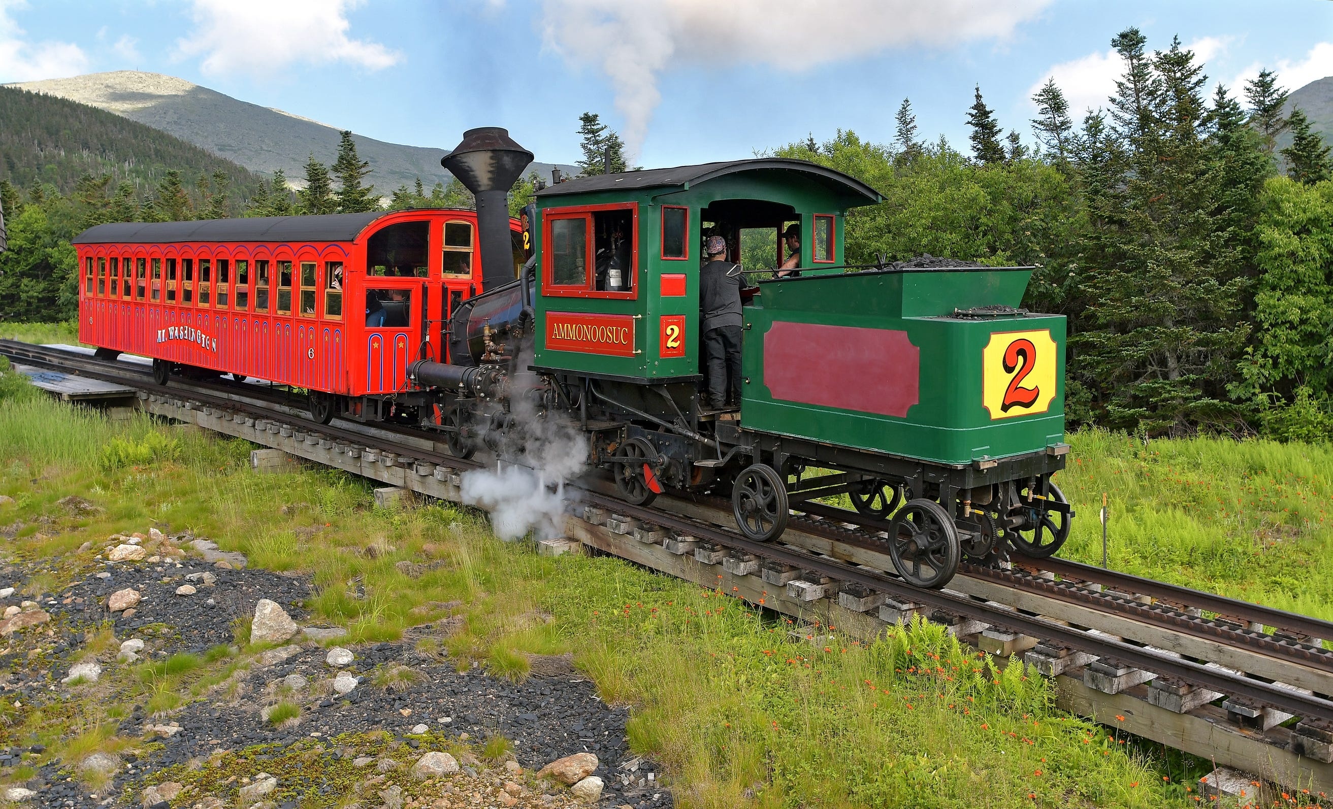 Mount Washington Cog Railway, Scenic train ride, Mountain ascent, Unique experience, 2630x1600 HD Desktop