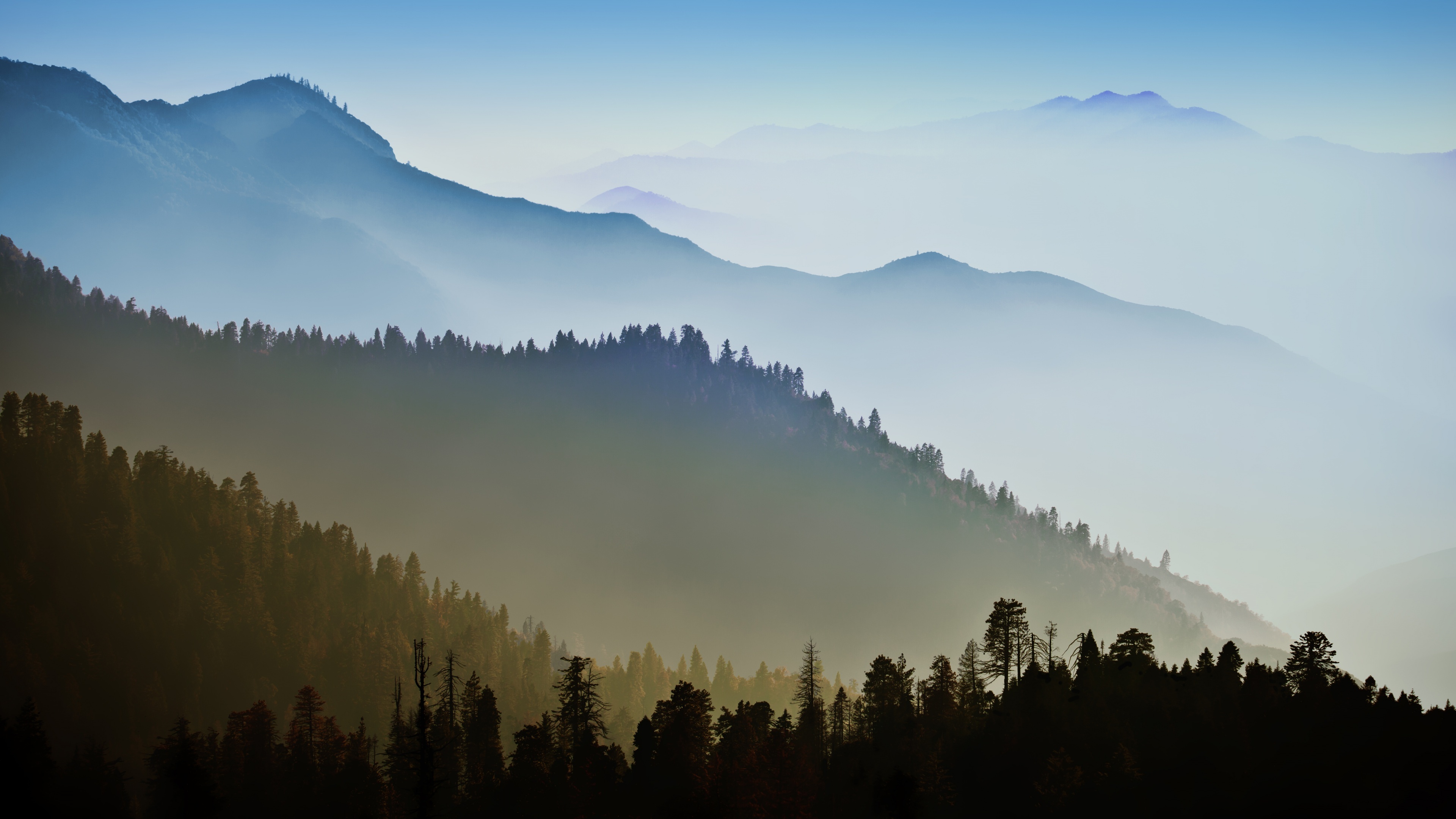 Foggy mountains, Mac Wallpaper, 3840x2160 4K Desktop