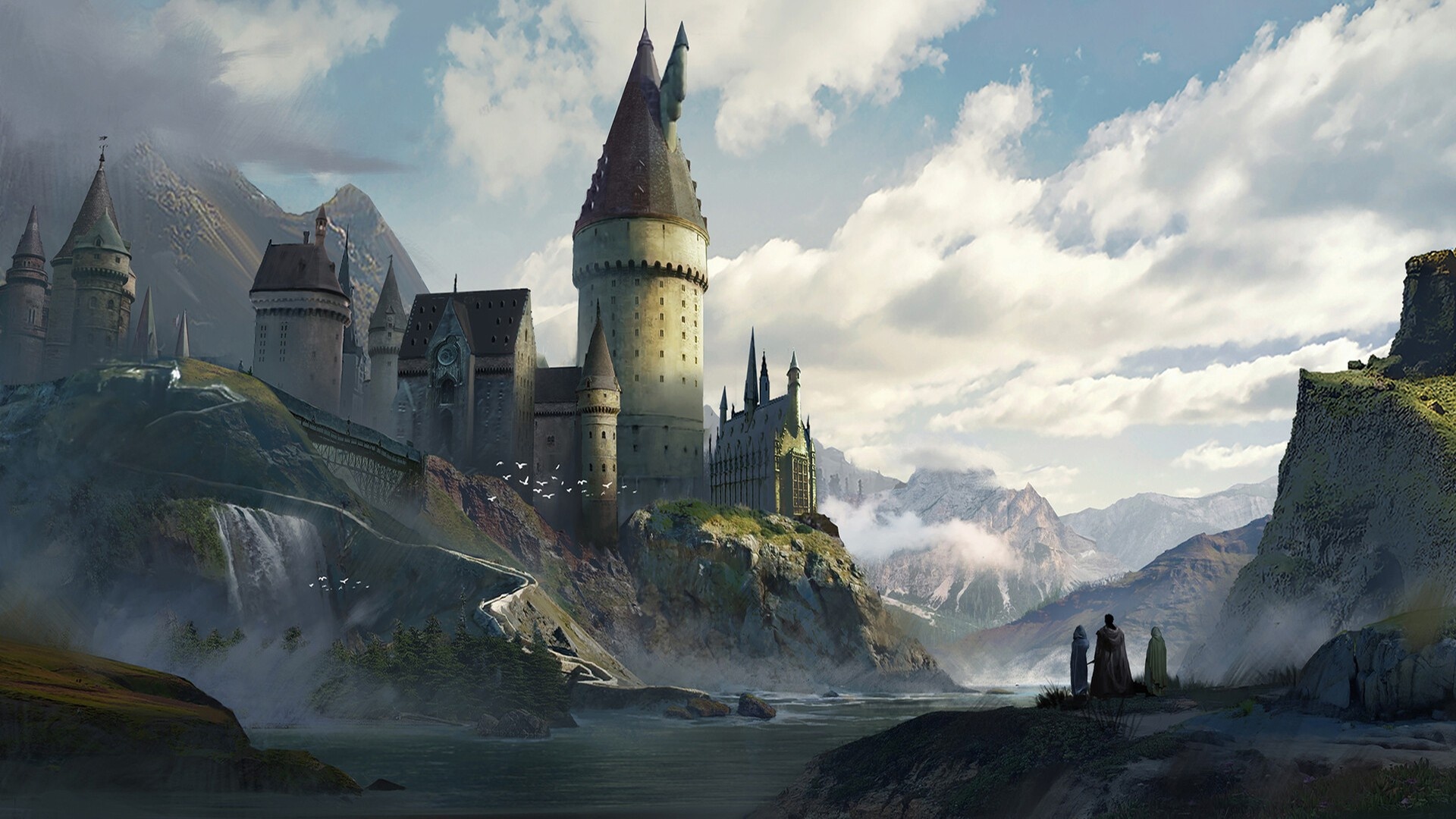 Hogwarts, Wallpaper with sun element, Magical ambiance, 1920x1080 Full HD Desktop