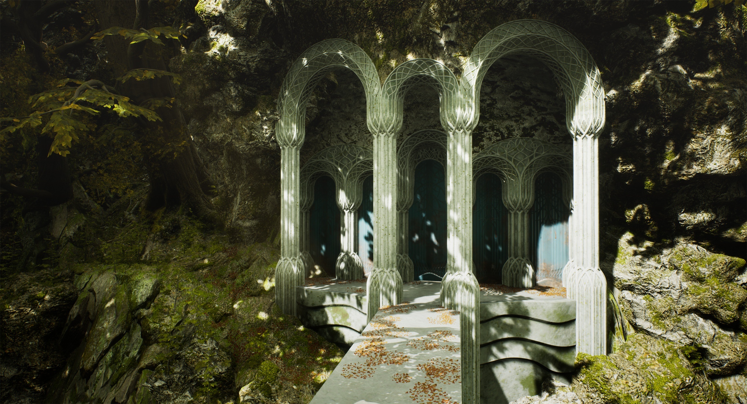 Mirkwood, The Battle for Middle Earth, Mirkwood door image, Epic mod, 2560x1390 HD Desktop