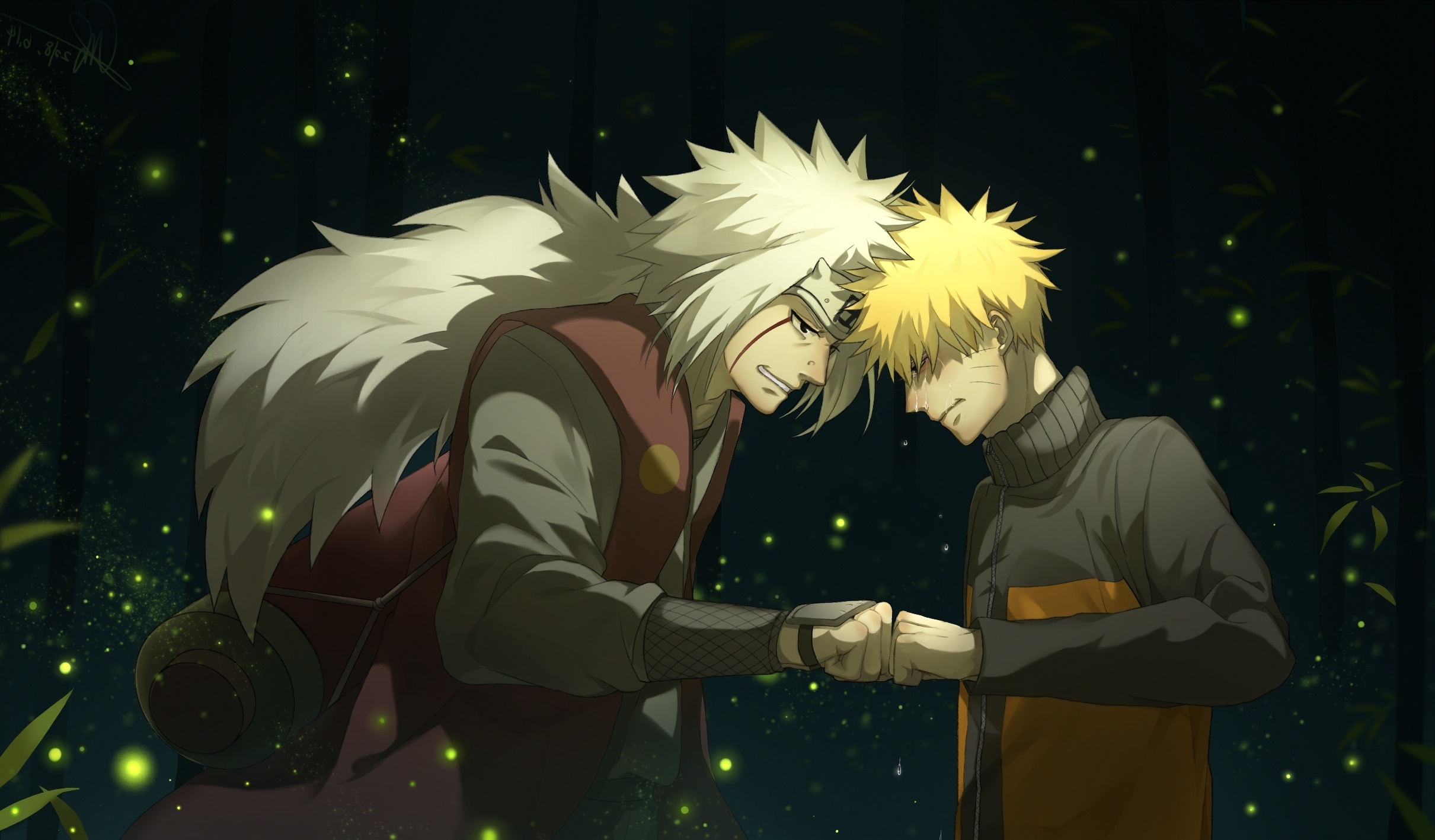 Jiraiya, Naruto brofist tears, Naruto sensei resolution, 2430x1420 HD Desktop