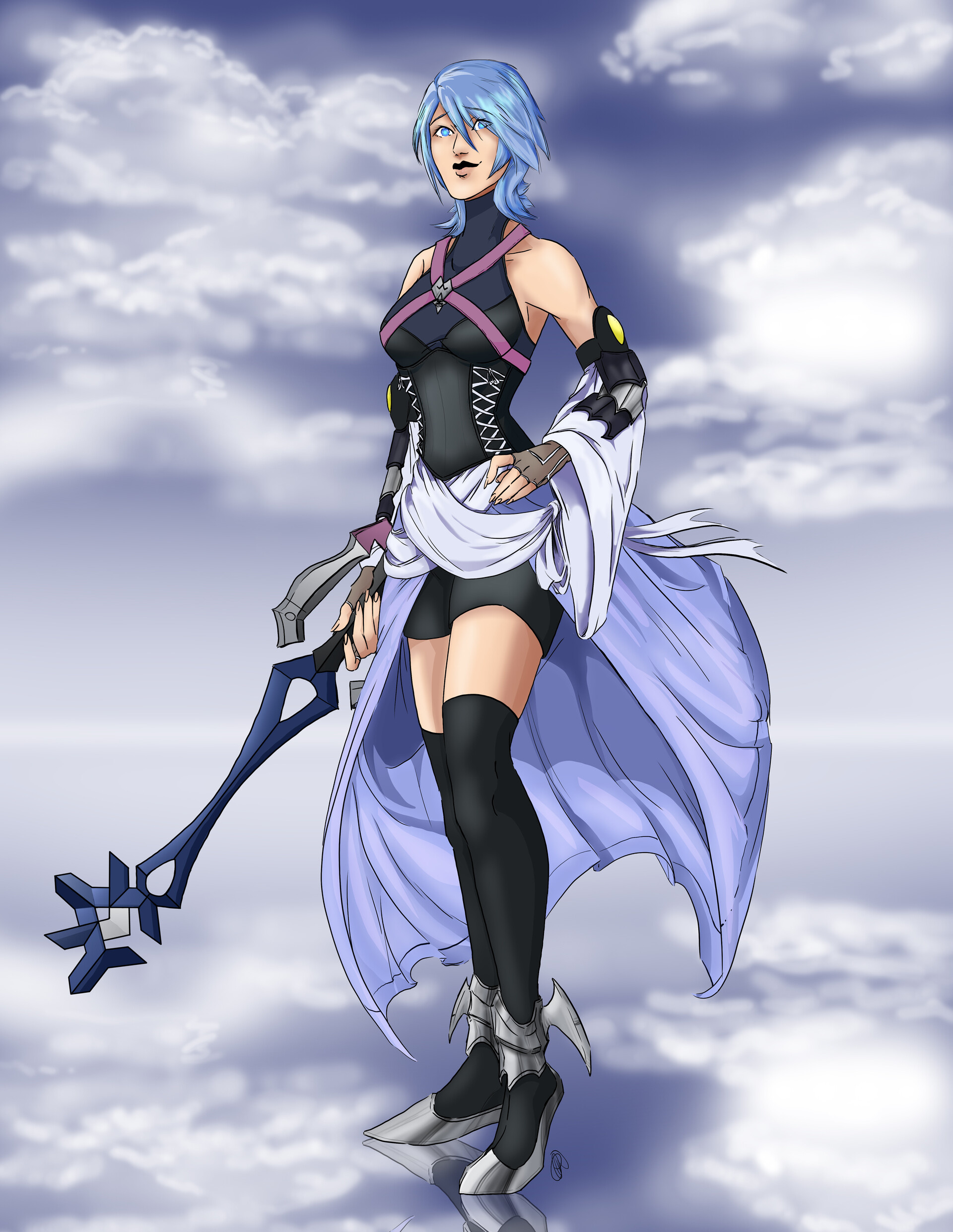 Aqua, Kingdom Hearts, Gaming, Stunning fan art, 1920x2490 HD Phone