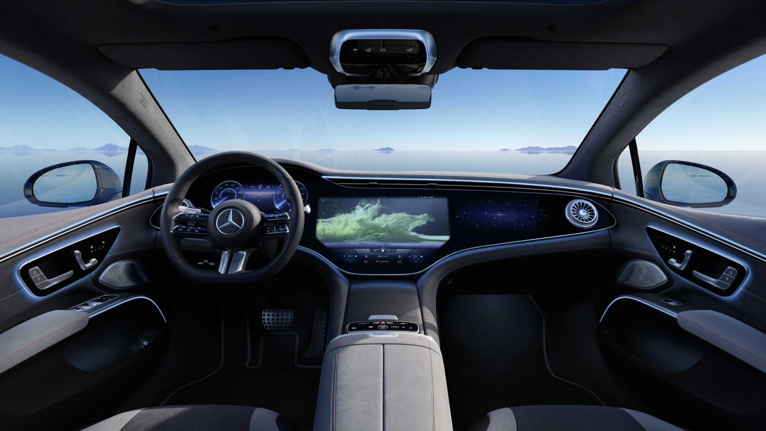 EQS 580 Interior, Mercedes-Benz EQS Wallpaper, 2560x1440 HD Desktop