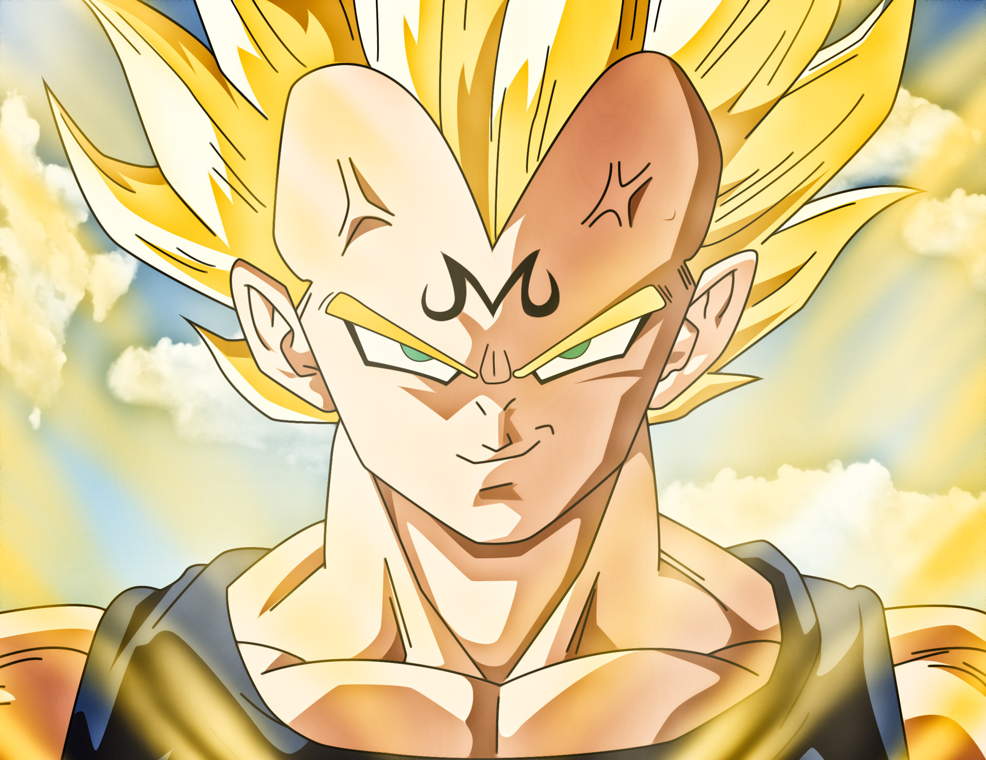 Majin Vegeta, Anime power-up, Intense rivalry, A warrior's pride, 1920x1480 HD Desktop