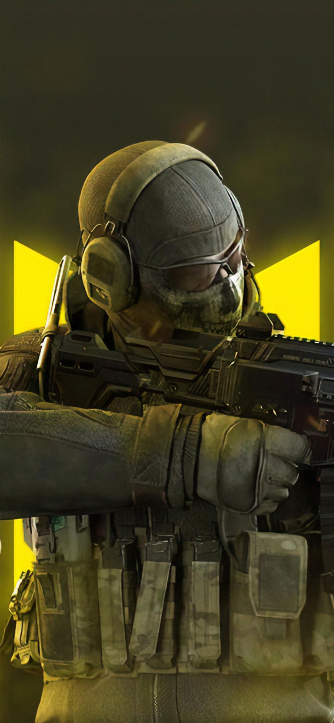 Simon Ghost Riley, skull balaclava, tactical assault rifle, HD Phone wallpaper