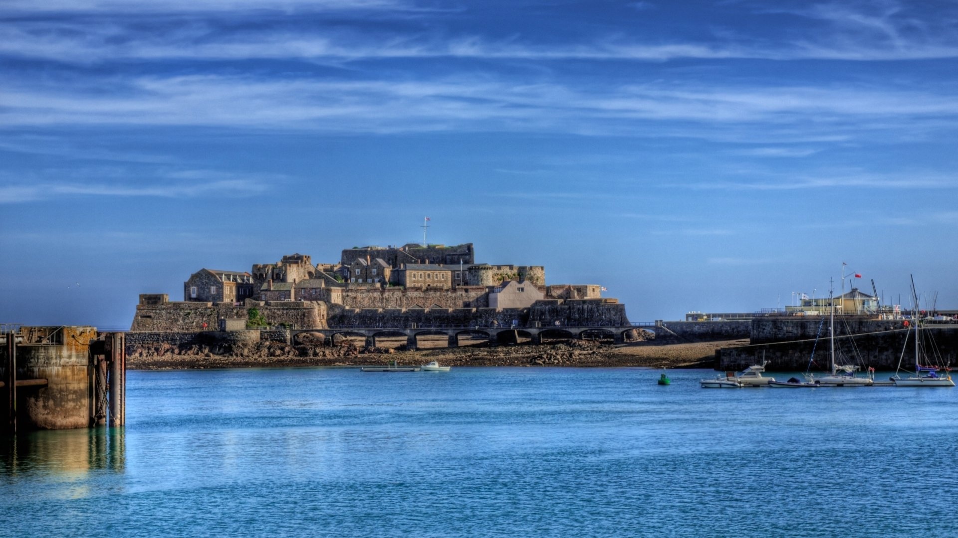 Guernsey Travels, Castle Cornet, Historical Landmark, Majestic Architecture, 1920x1080 Full HD Desktop