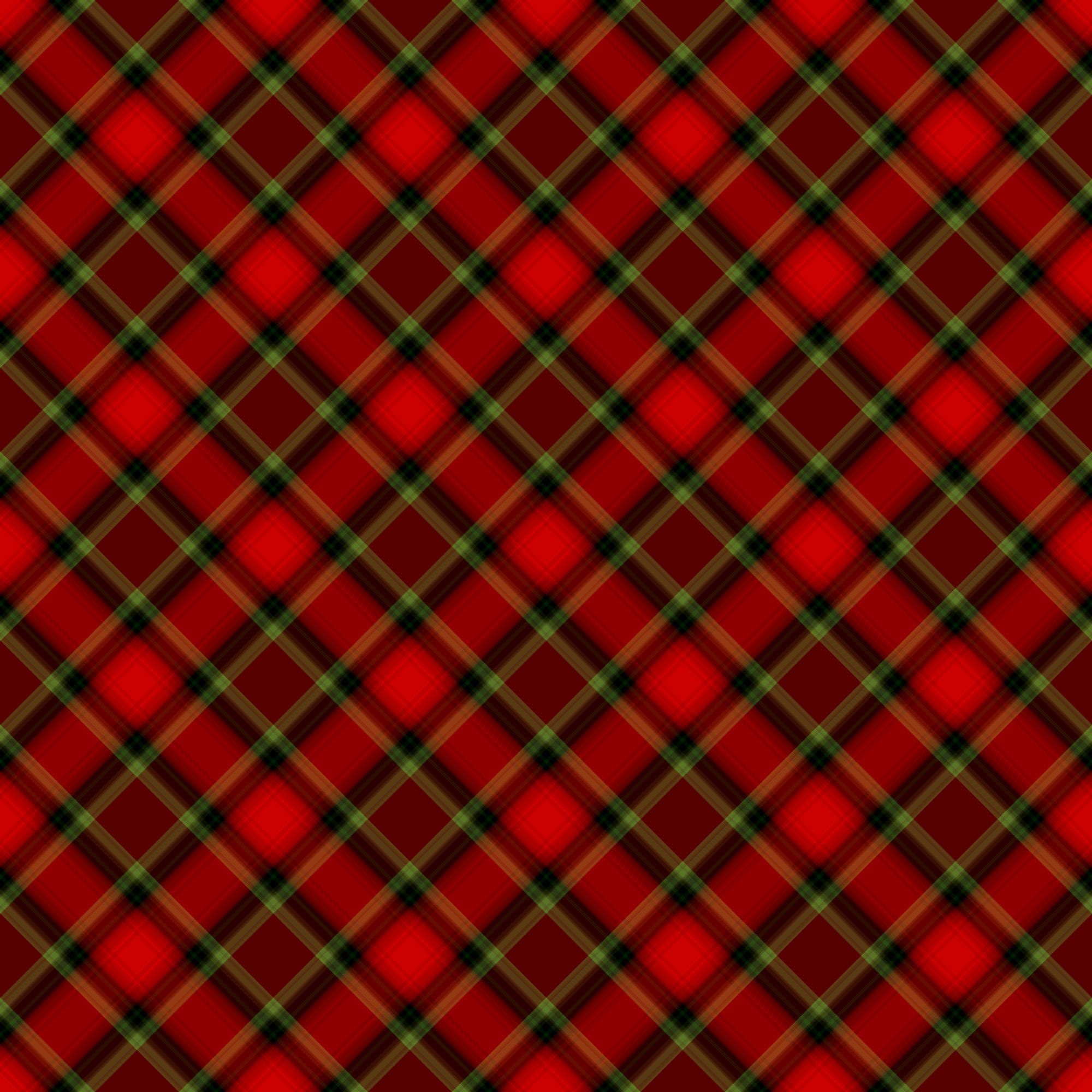 Red Checked, Green, Wallpaper, John Walker, 2000x2000 HD Phone