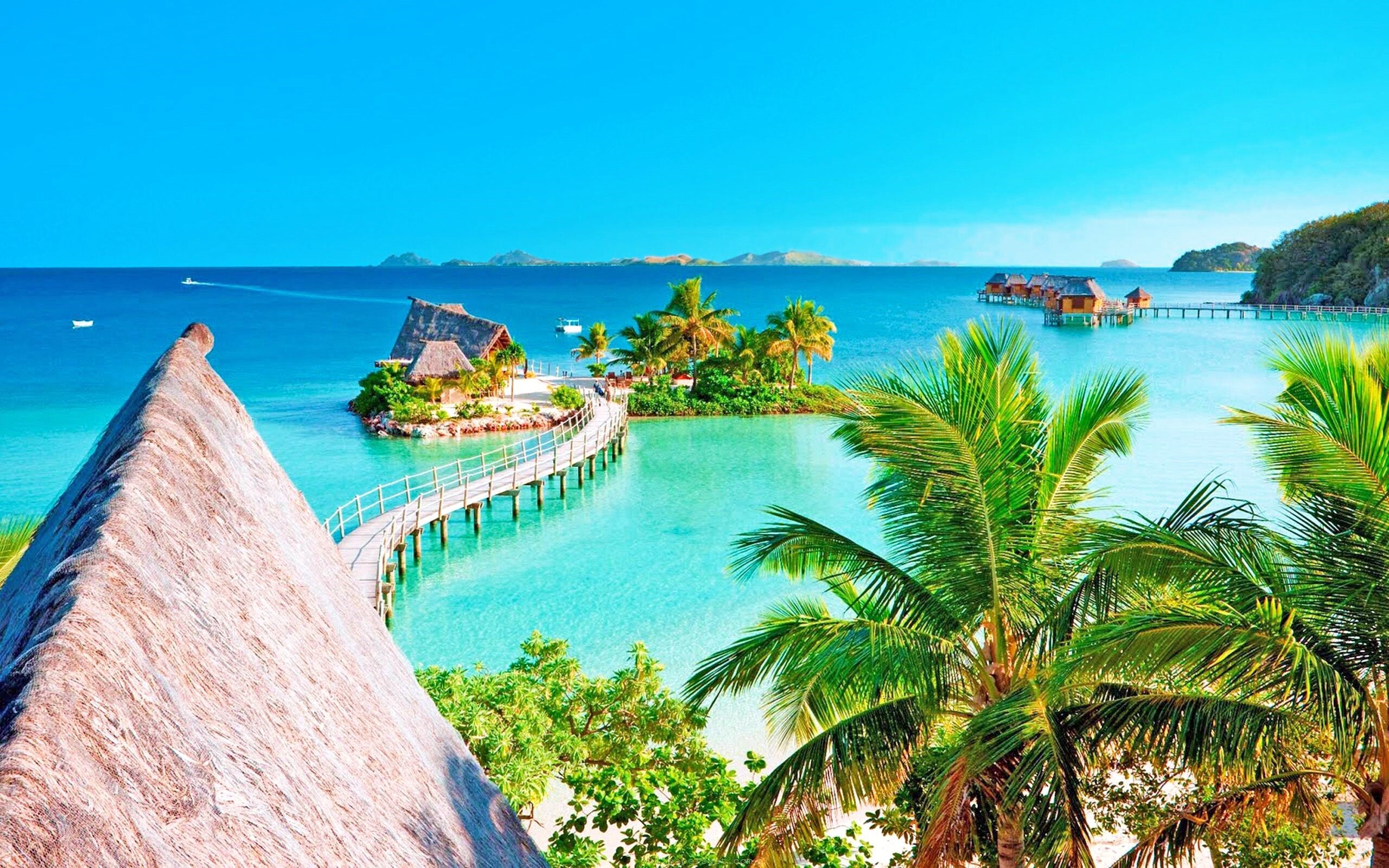 Tahiti beach resort, Wide wallpaper, Stunning views, Tropical escape, 2560x1600 HD Desktop