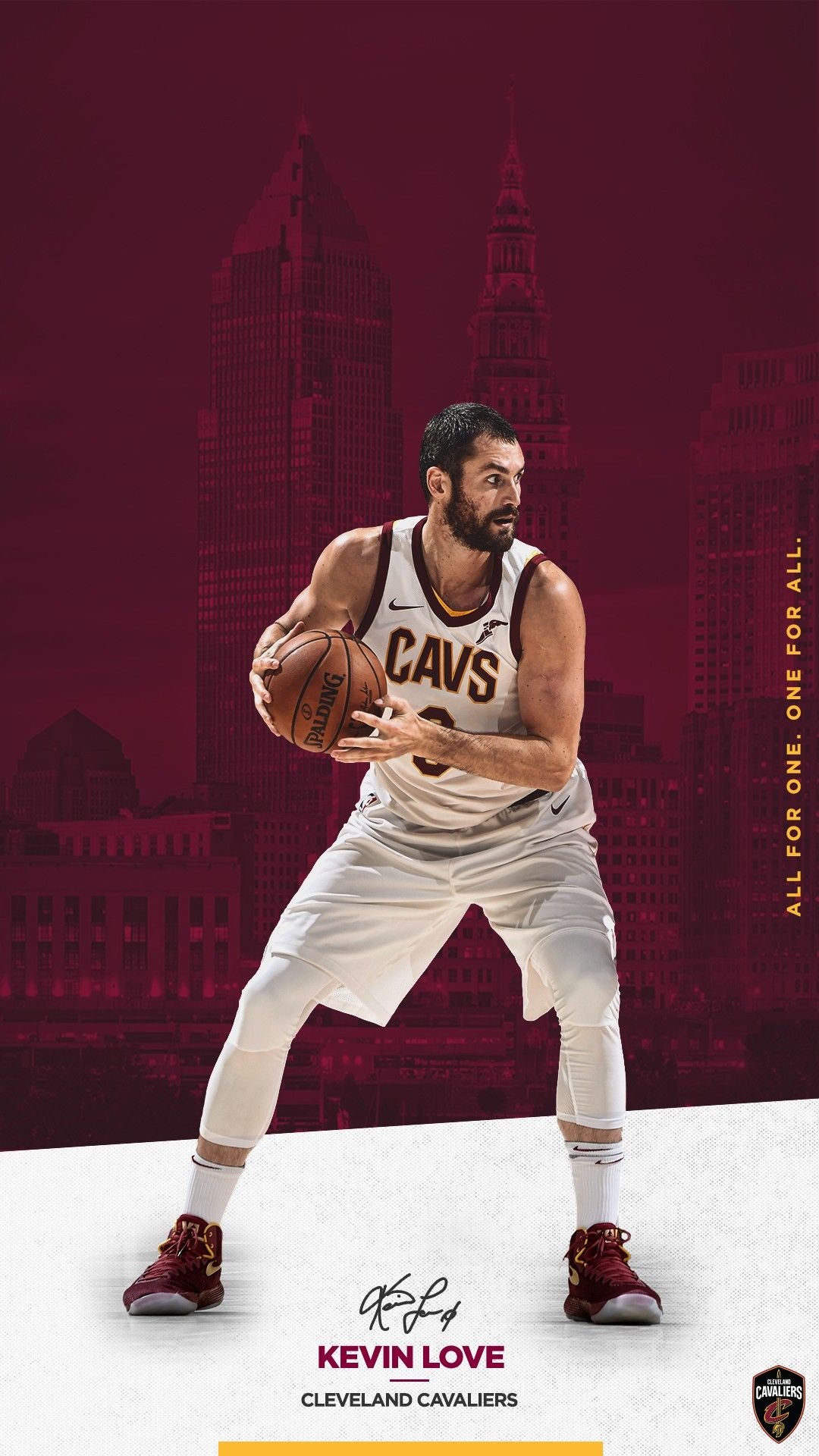 Kevin Love, Cleveland Cavaliers Wallpaper, 1080x1920 Full HD Phone