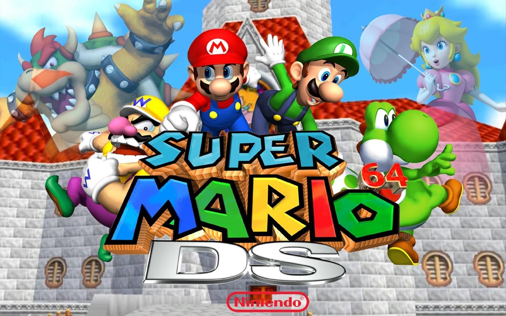 Super Mario 64 DS, Mario Castle Wallpaper, 1680x1050 HD Desktop