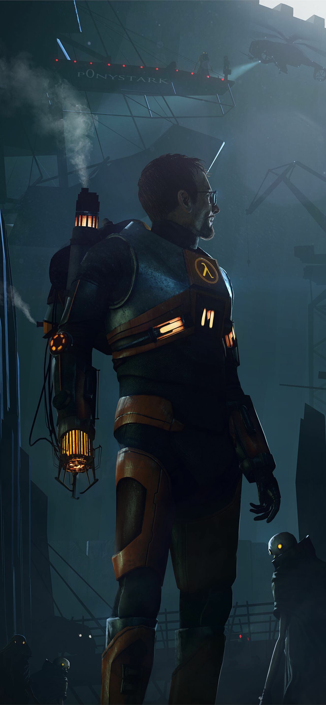 Lambda symbol, HEV suit, Freeman's journey, Iconic logo, 1290x2780 HD Phone