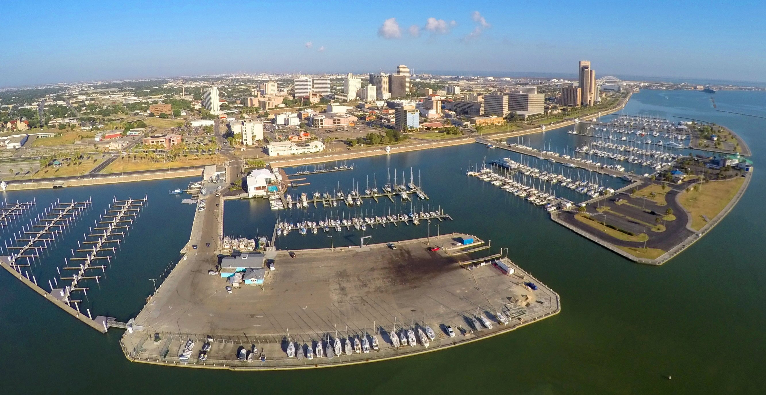 Aerial view, Corpus Christi Wallpaper, 2670x1380 HD Desktop