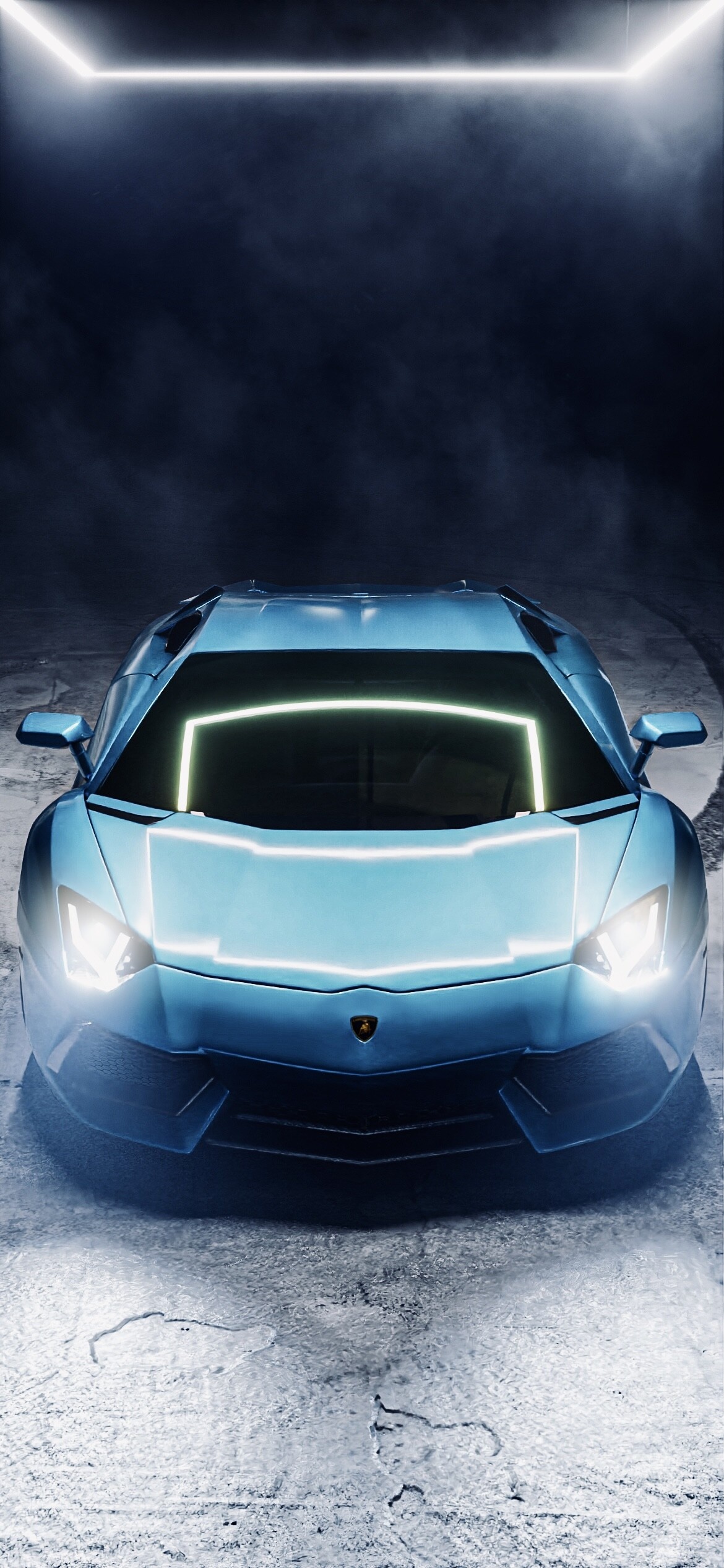 Artstation, Aventador LP700-4, Digital artwork, Hyper-realistic rendering, 1170x2540 HD Phone