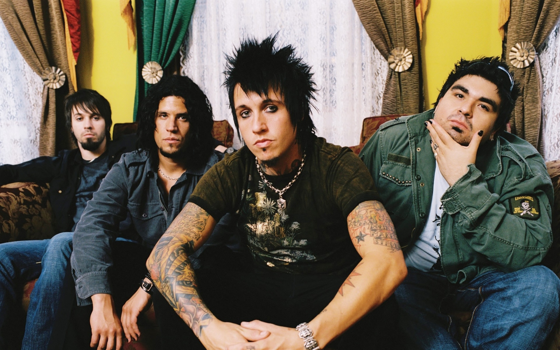 Jacoby Shaddix, Papa Roach, Monochrome wallpaper, Edgy vibes, 1920x1200 HD Desktop