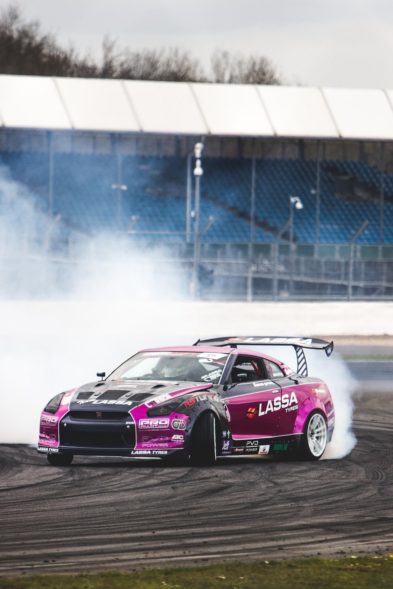 Nissan GT-R Lassa, Drifting Wallpaper, 1370x2050 HD Phone