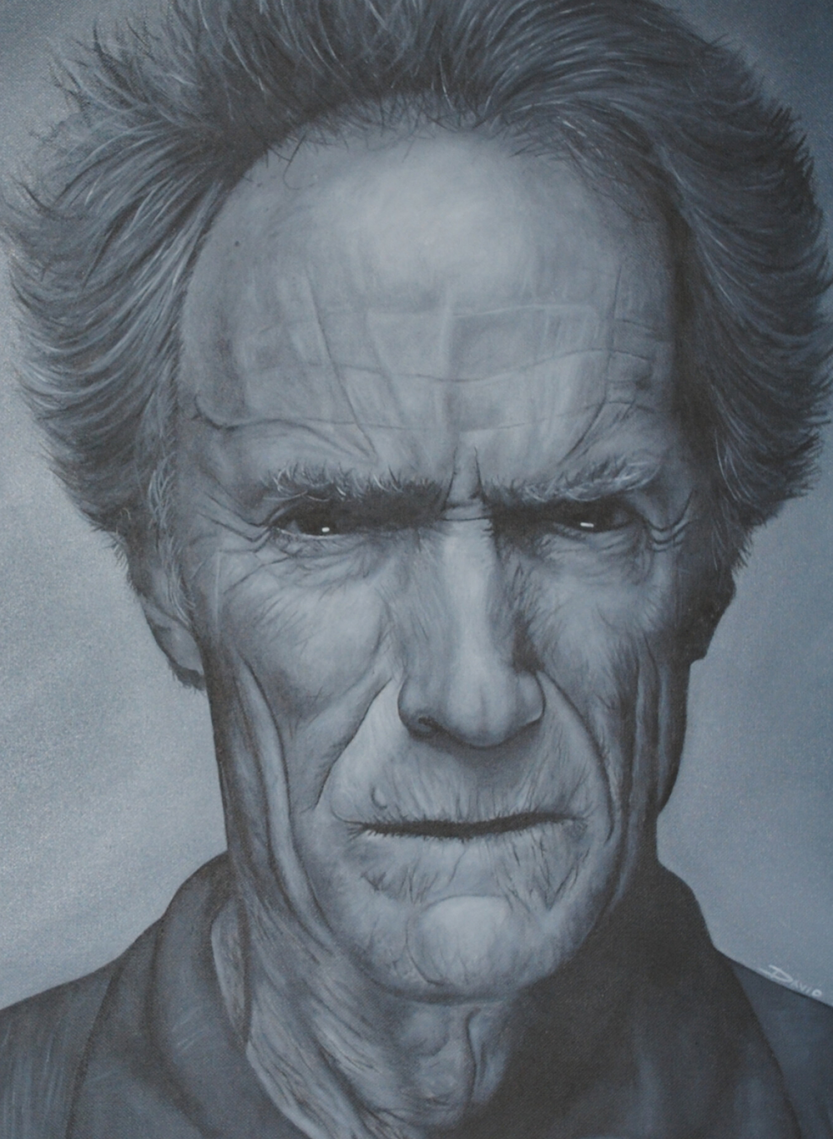 Clint Eastwood painting, David Dunne art, Stunning masterpiece, 1660x2270 HD Phone