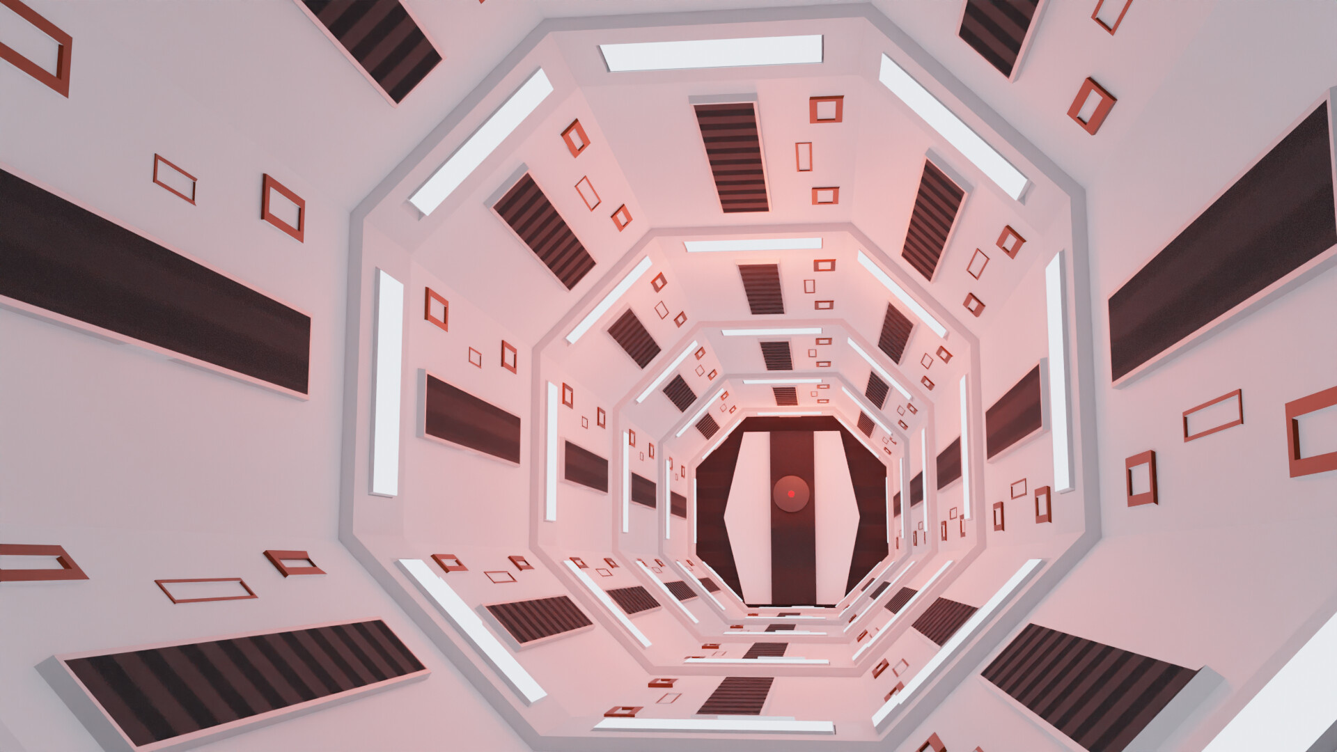 Space Odyssey recreation, Artstation tribute, Kubrick's iconic, Sci-fi reimagination, Cinematic reminiscence, 1920x1080 Full HD Desktop