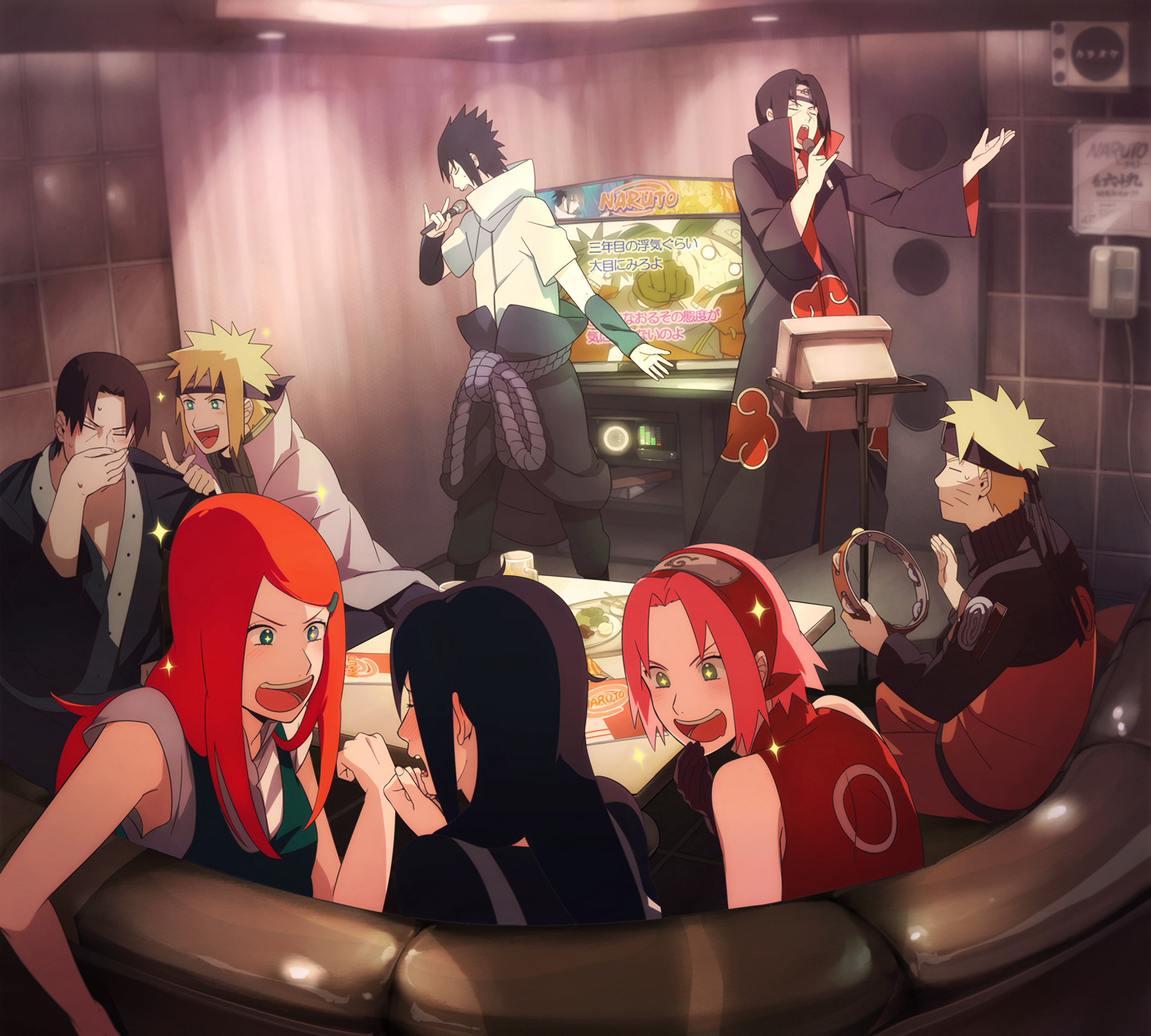 Kushina Uzumaki, Anime universe, Fugaku Uchiha, Intriguing backgrounds, 1920x1730 HD Desktop