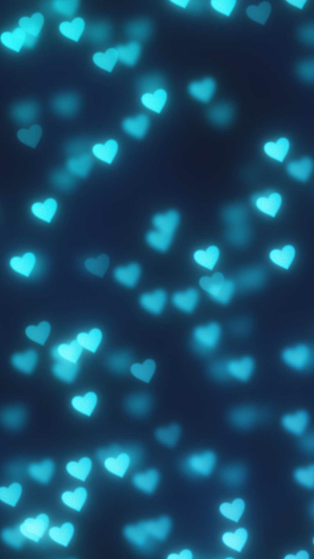 Blue heart wallpaper, Soothing color scheme, Heart-shaped, Serene vibe, 1080x1920 Full HD Phone