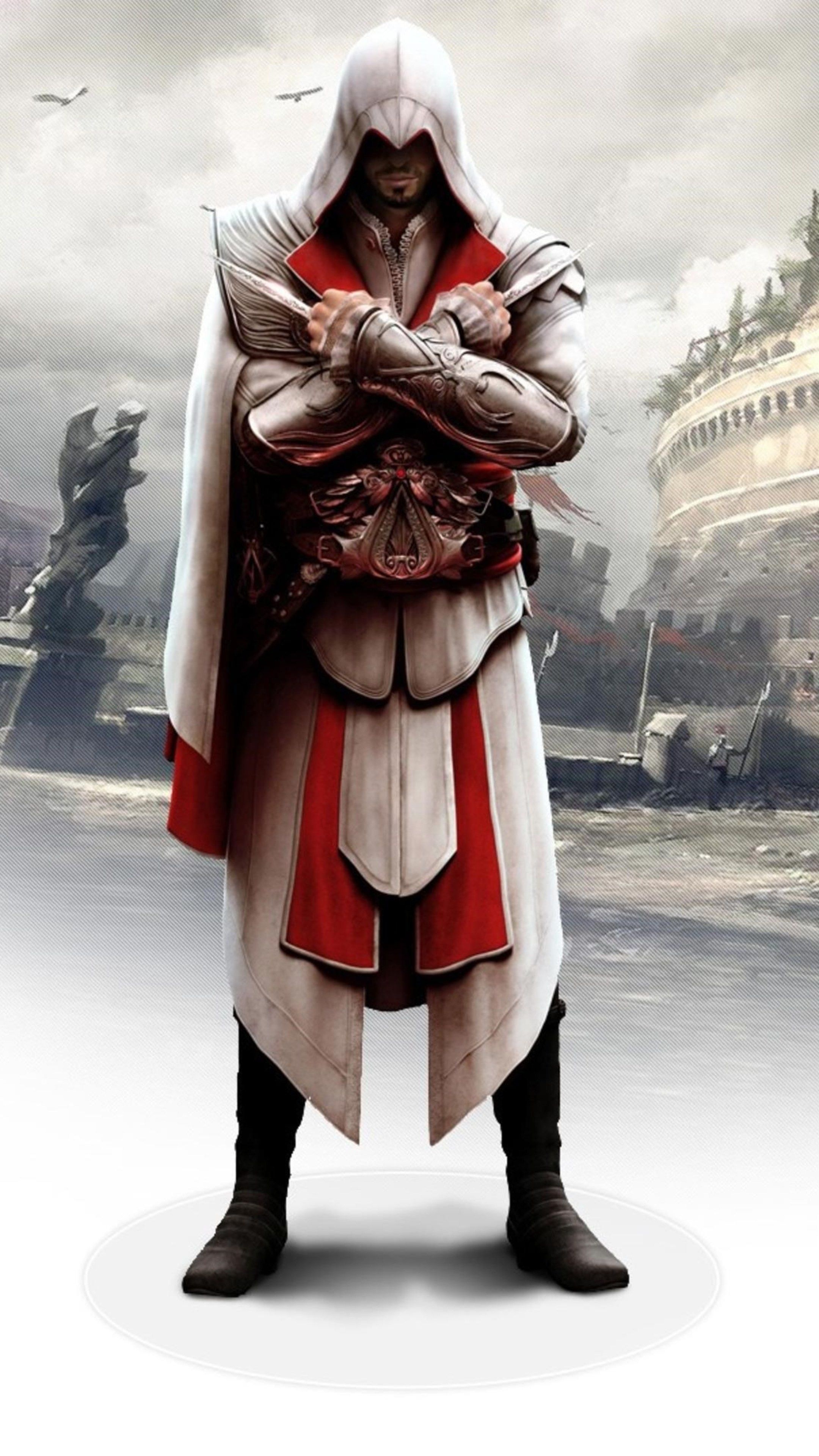 Ezio Auditore da Firenze, Assassin's Creed: Brotherhood, Castel Sant'Angelo, 4K Phone wallpaper