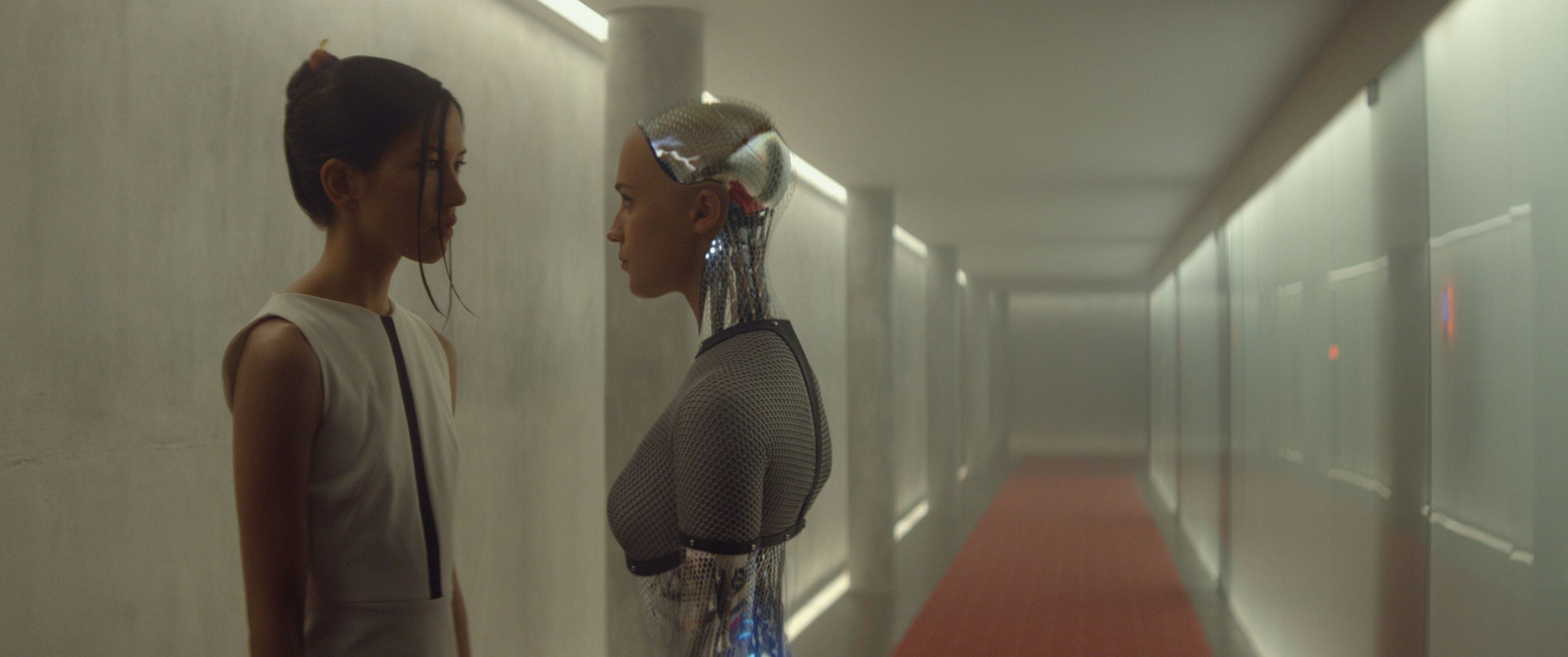 Ex Machina, Intense sci-fi, AI experimentation, Moral dilemmas, 3600x1510 Dual Screen Desktop