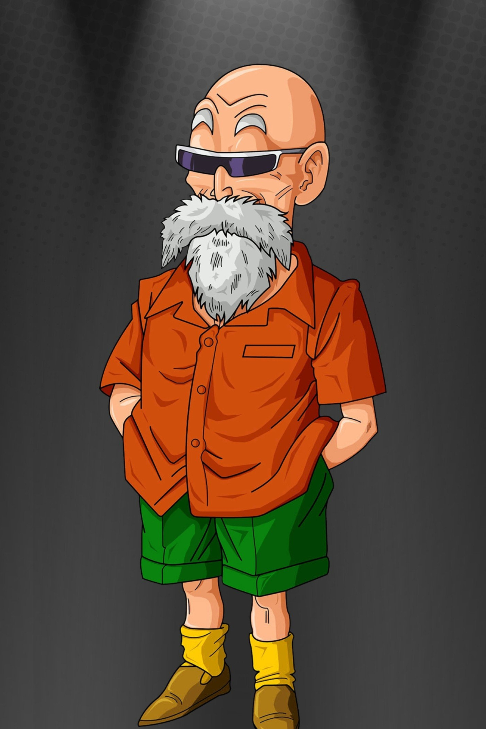 Master Roshi, Dragon Ball Z icon, Epic battles, Iconic imagery, 1950x2920 HD Phone