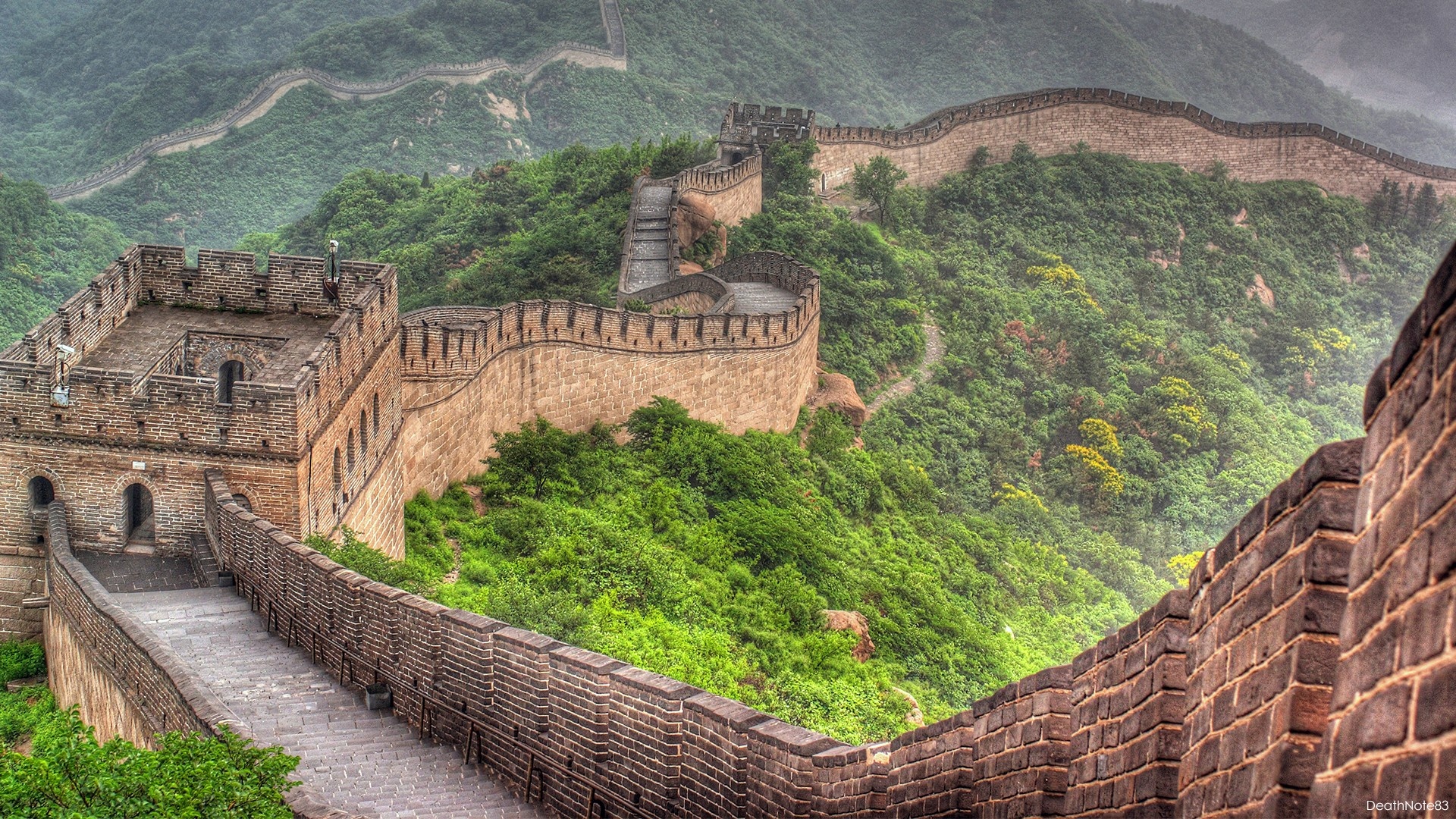 Great Wall of China, Ancient wonder, Majestic structure, Iconic landmark, 1920x1080 Full HD Desktop