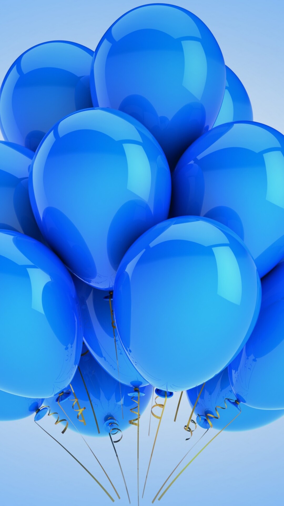 Blue balloons wallpaper, for iPhone 6 Plus, 1080x1920 Full HD Phone