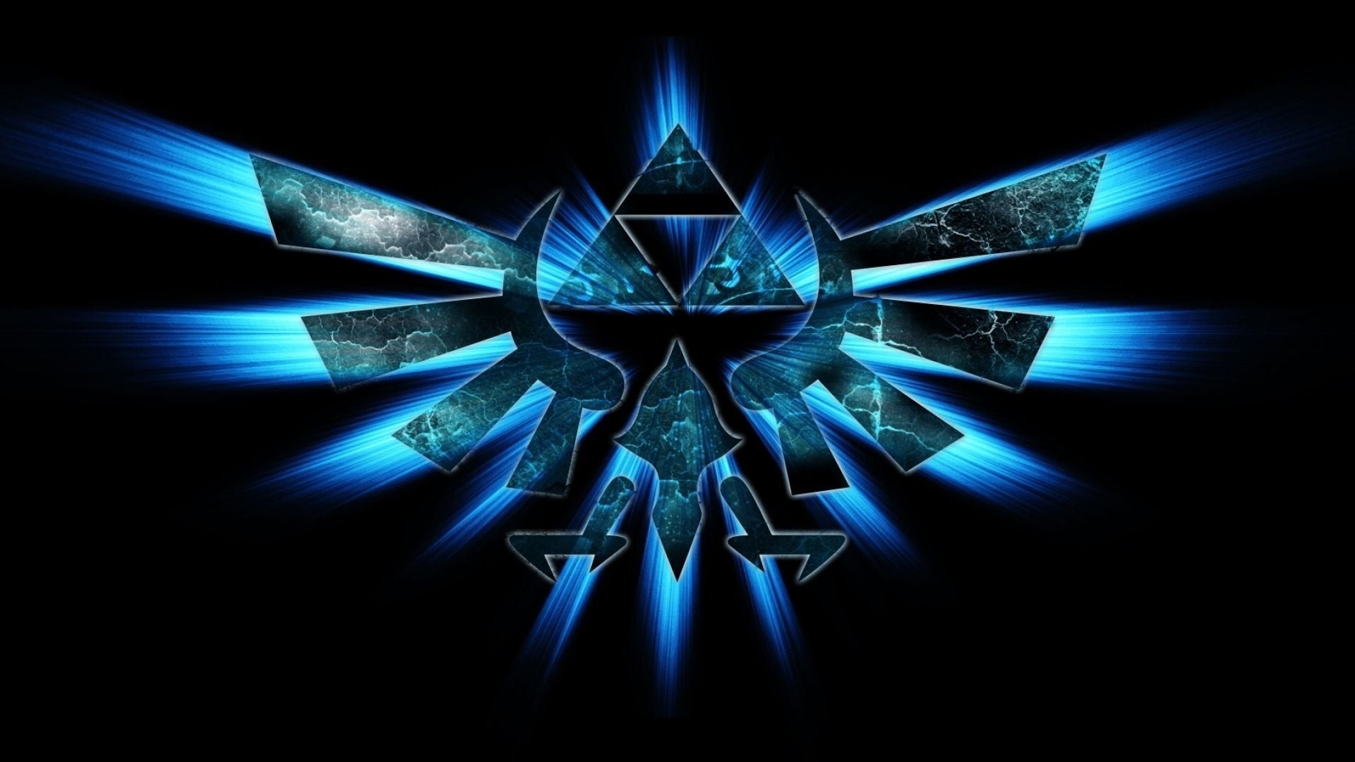 Black Triforce wallpaper, Gaming elegance, Symbol of power, Iconic design, 1920x1080 Full HD Desktop