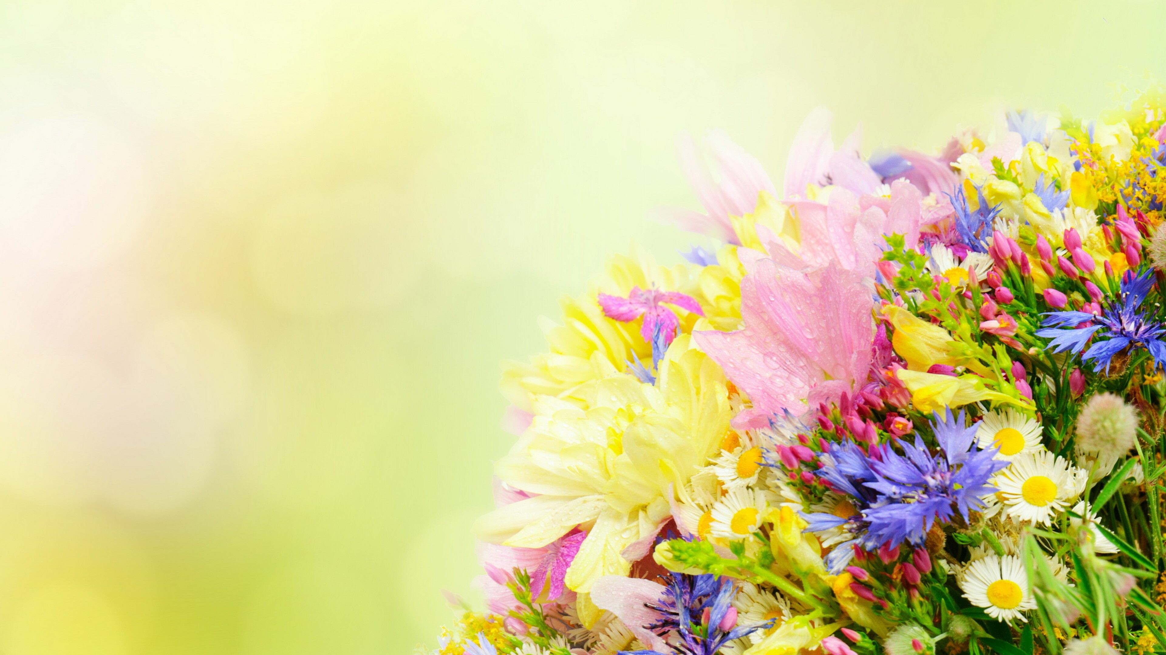 Flower Bouquet, Spring bouquet wallpapers, Fresh blossoms, Floral beauty, 3840x2160 4K Desktop