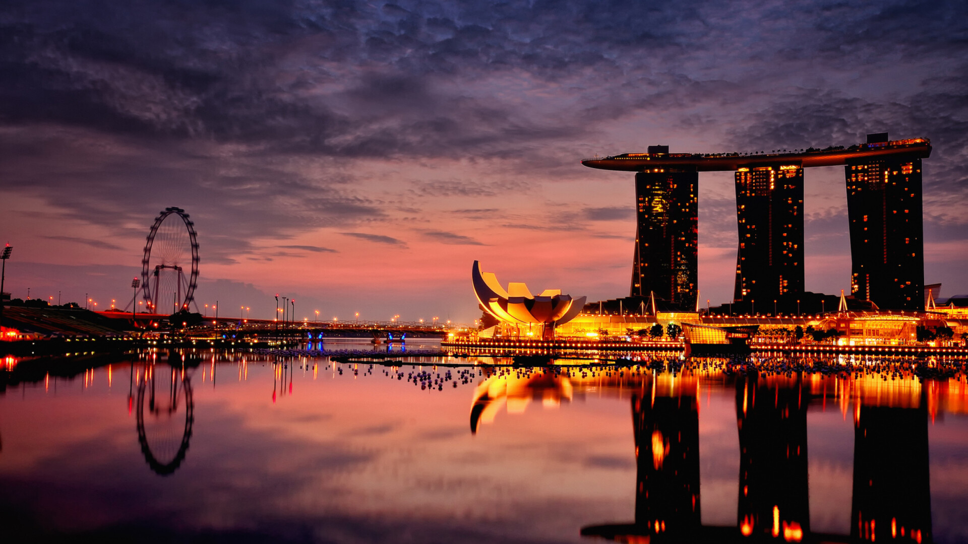Skyscraper infinity pool, Singapore, Urban luxury, Wallpaper for, 1920x1080 Full HD Desktop