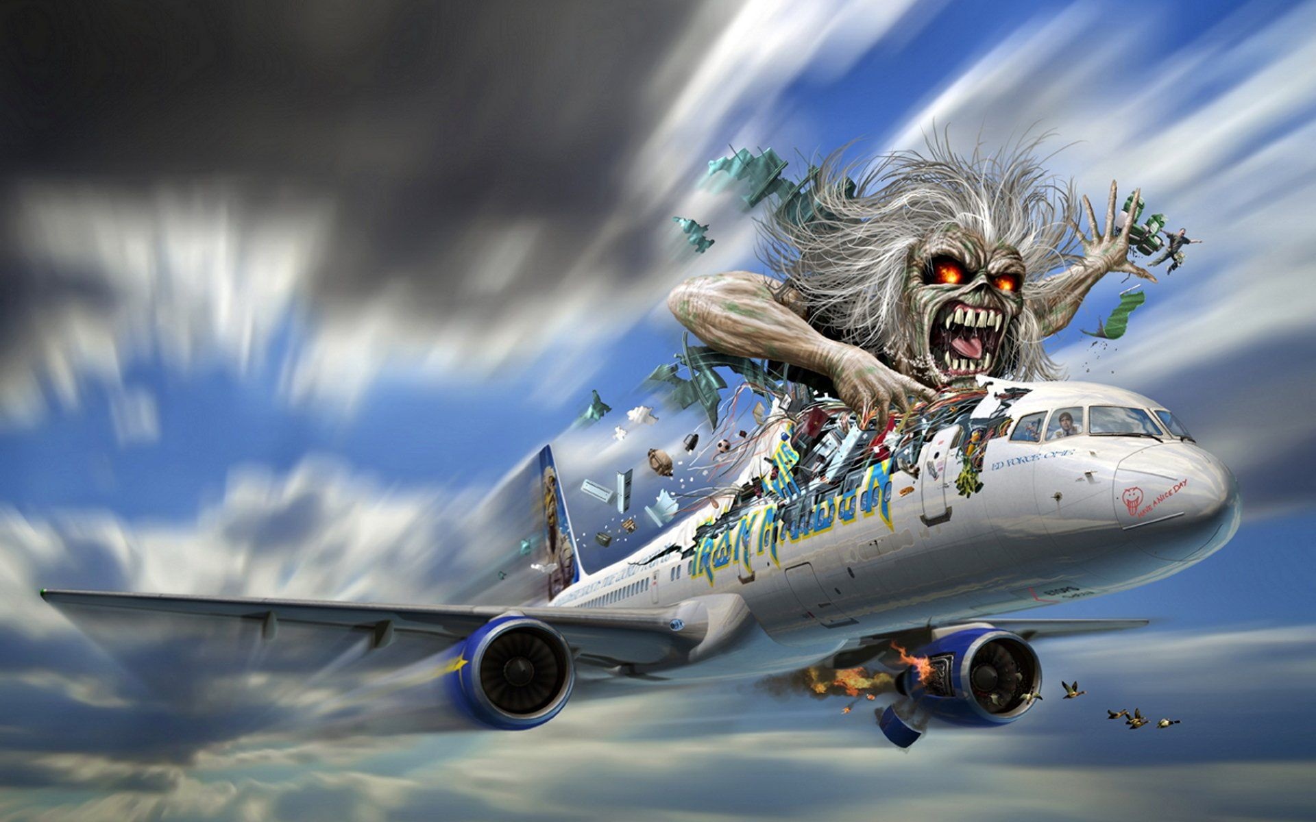 Iron Maiden Band Music, Heavy metal legends, Iconic album covers, Eddie the mascot, 1920x1200 HD Desktop