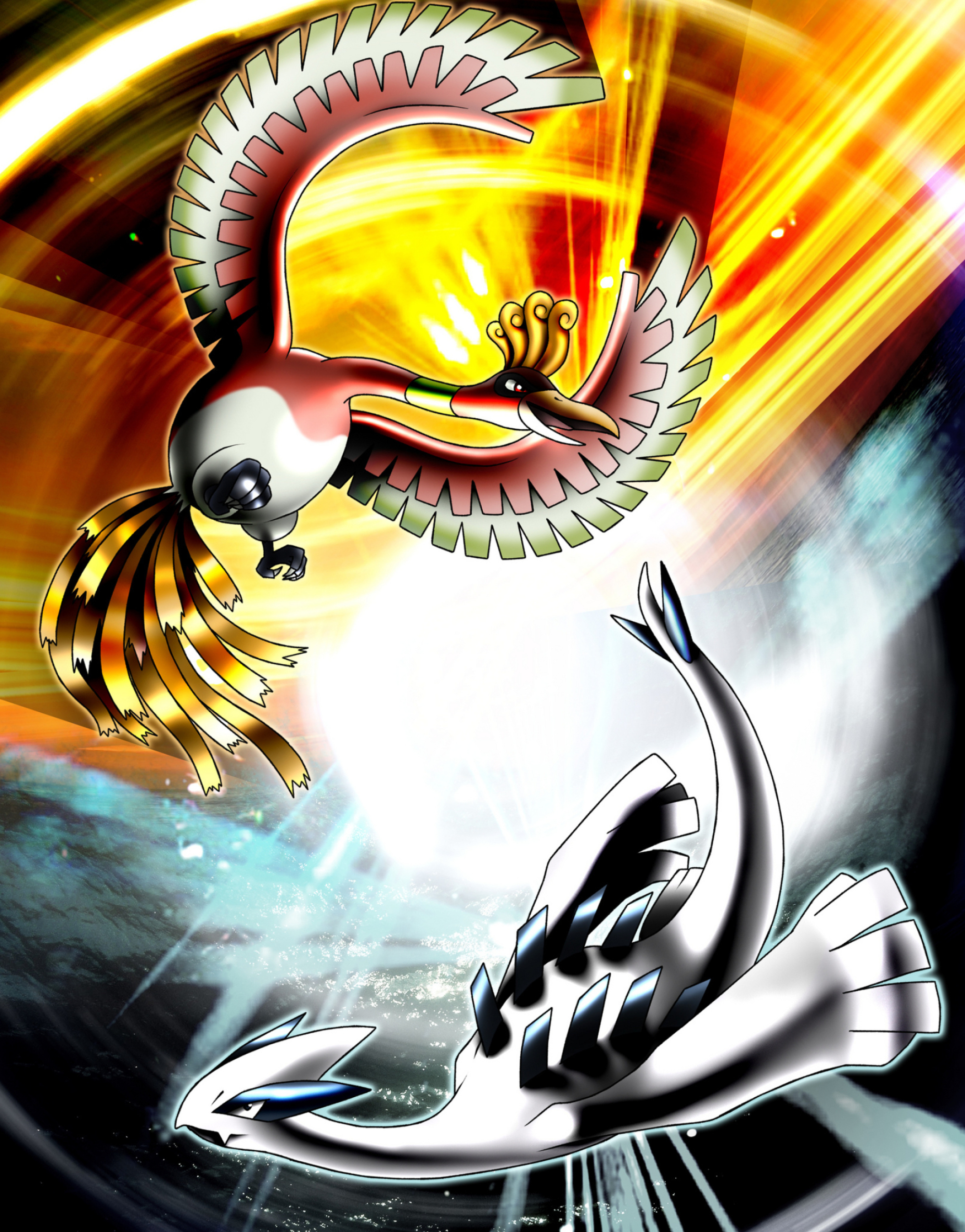 47 Ho-Oh and Lugia wallpaper, Legendary Pokmon, 2010x2560 HD Phone