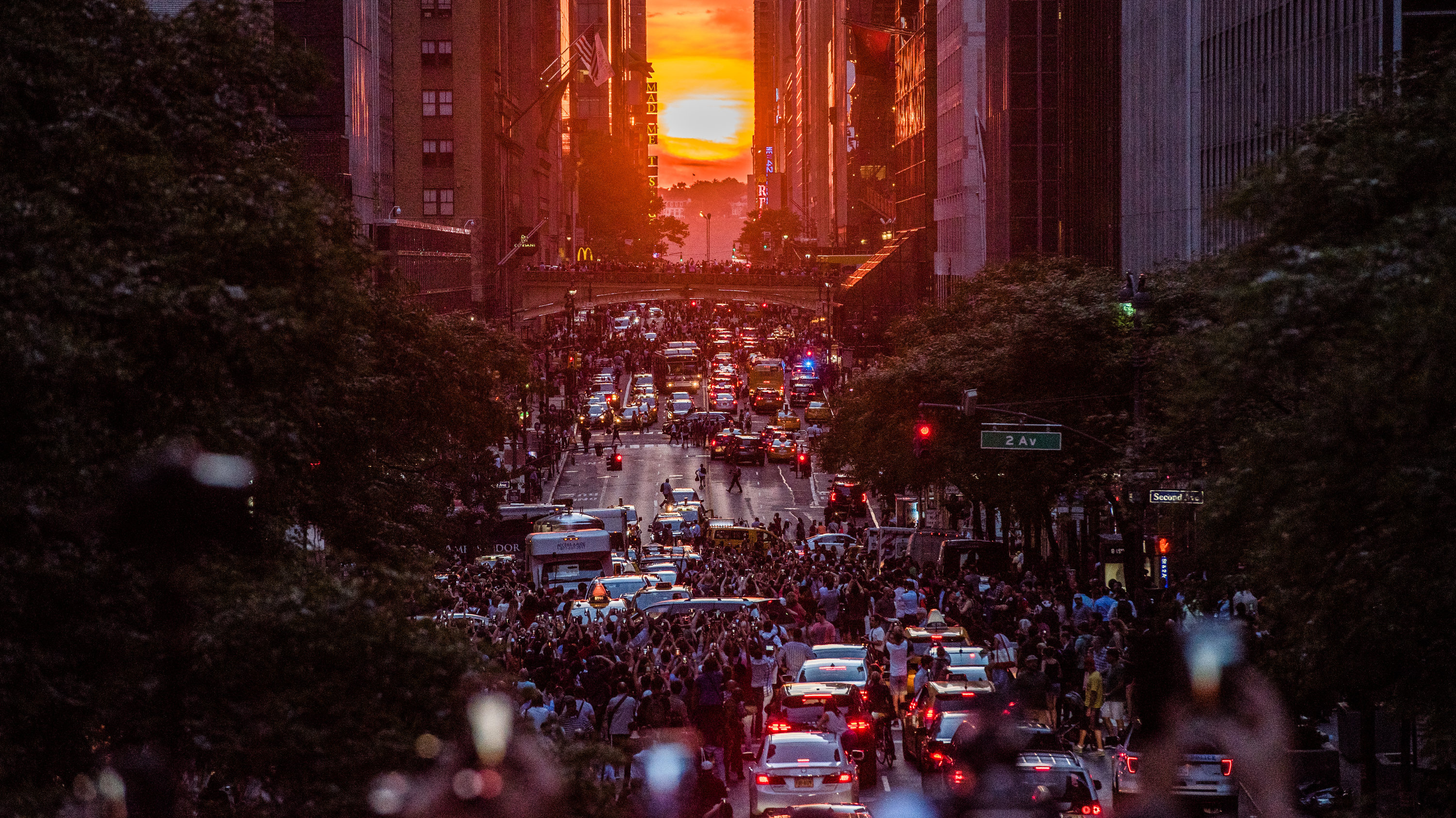 Manhattanhenge, New York Sunset Wallpaper, 3000x1690 HD Desktop