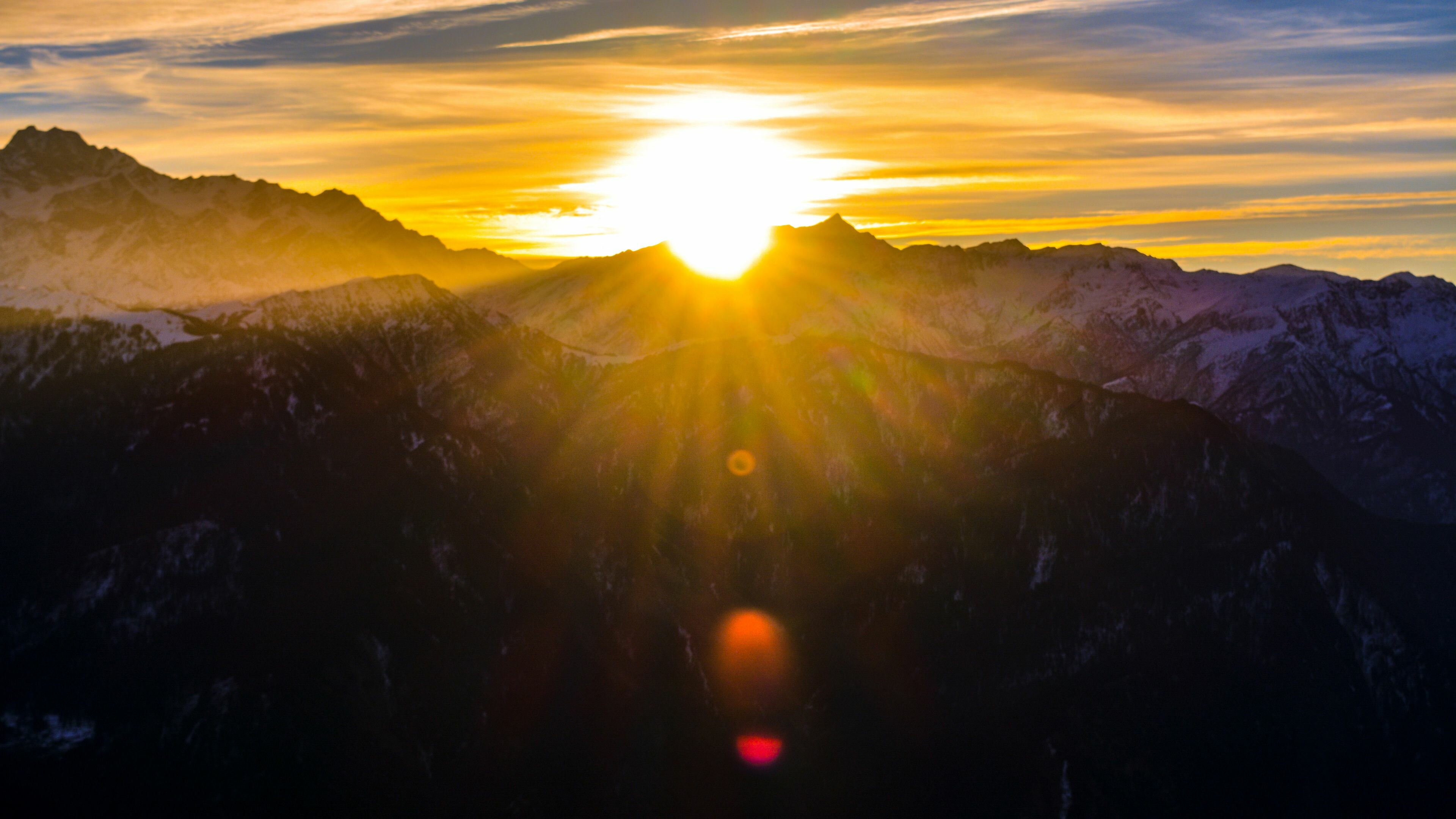 Nature, Sunrise, Mountain, Ultra HD, 3840x2160 4K Desktop