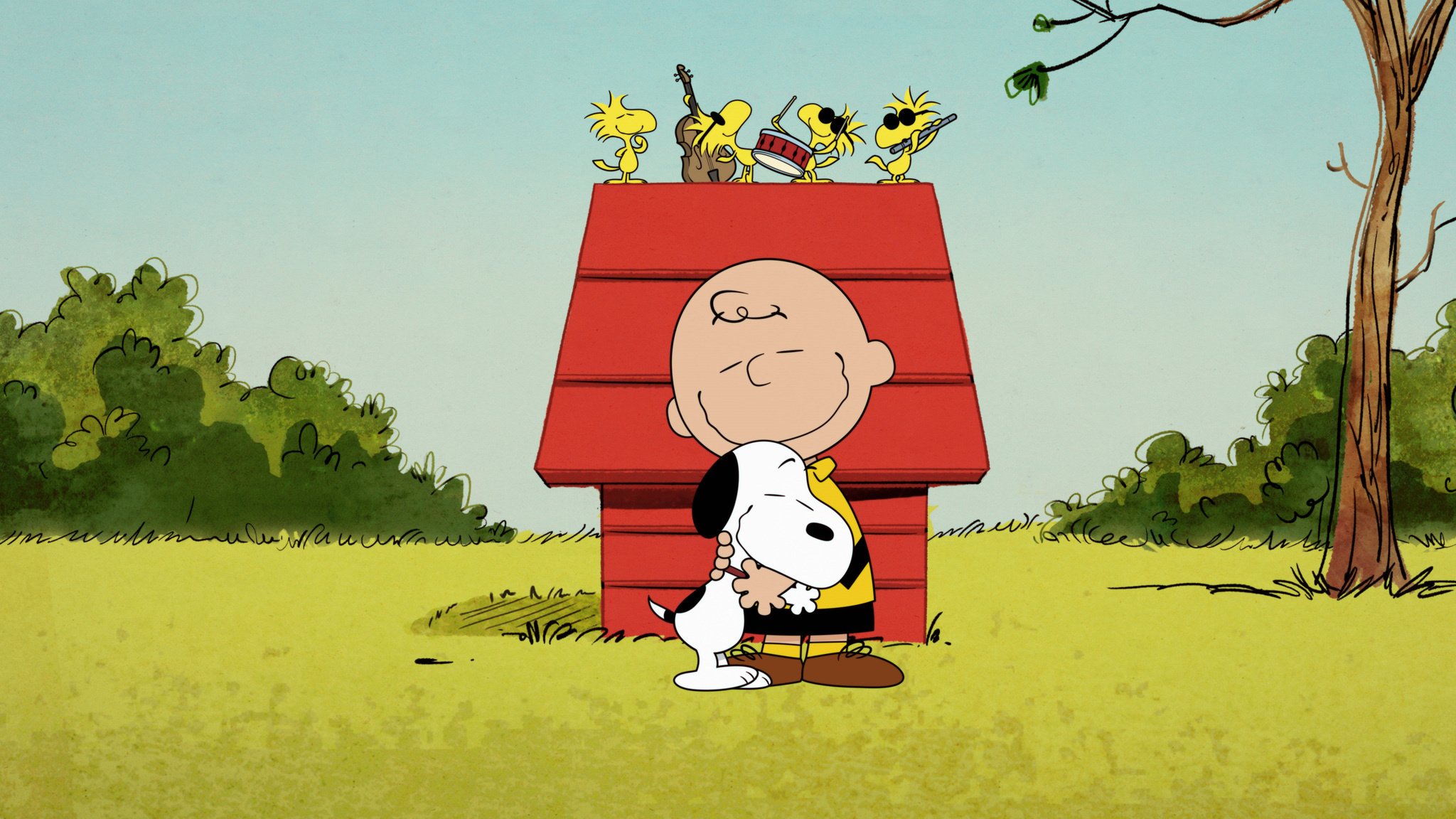 Charlie Brown, Snoopy, Woodstock, Snoopy's doghouse, HD Desktop wallpaper